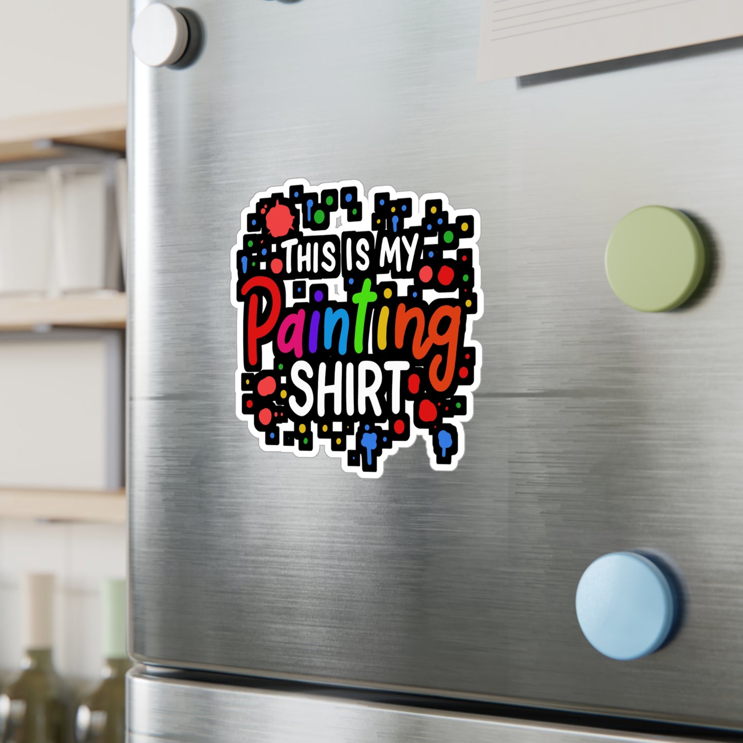 This Is My Painting Shirt - Painter Sticker for Laptop Sticker. Water Bottle Sticker, Vinyl Painting Decal - Painter Gift