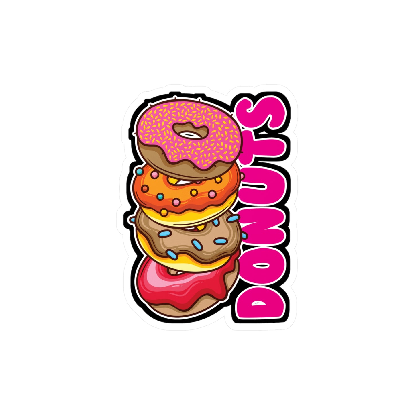 Donuts - Donut Sticker for Car Window Laptop Sticker. Water Bottle Sticker, Vinyl Food Decal, Donuts Sticker - Donut Gift