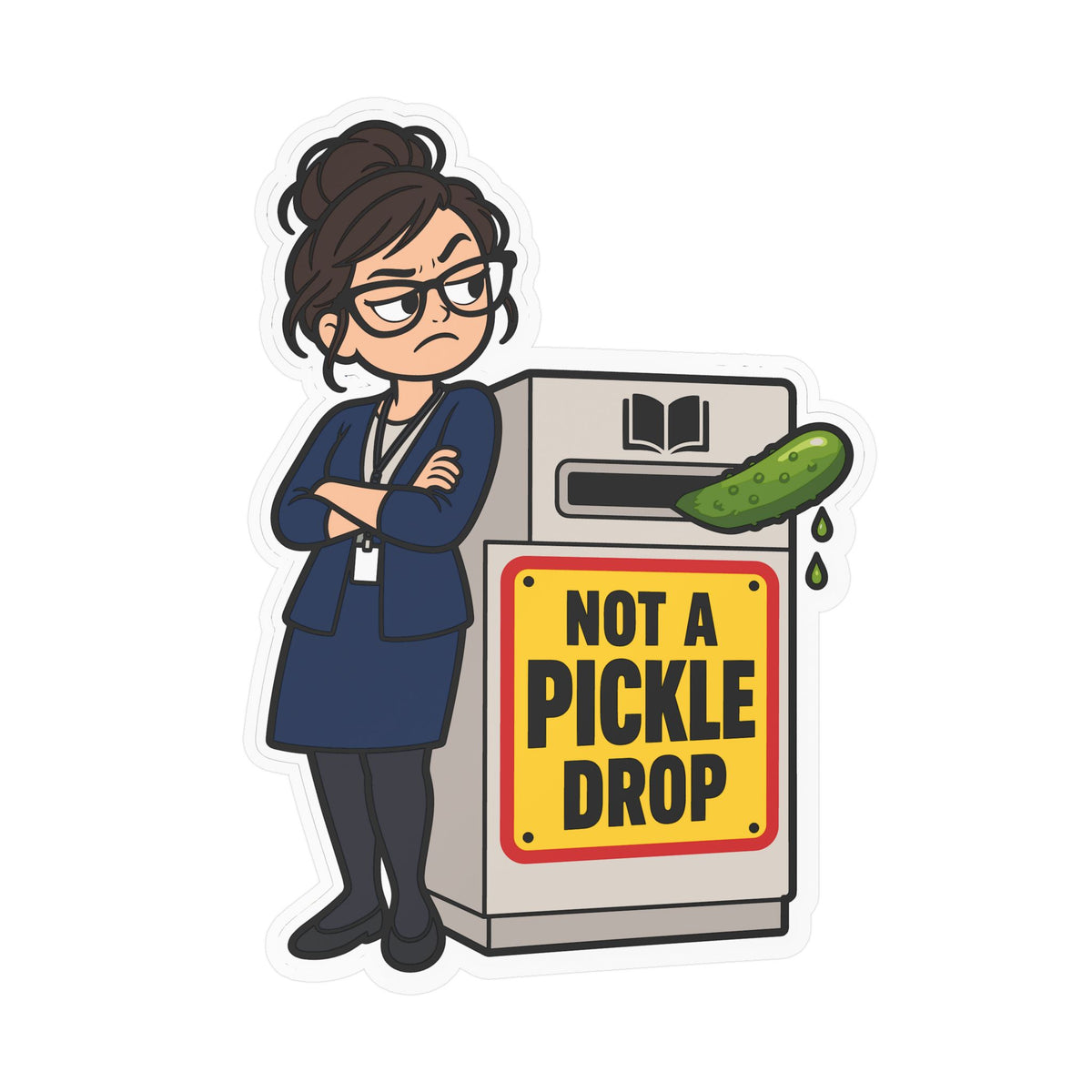 Librarian Sticker - Not a Pickle Drop, Fabulous and Magical Unicorn Decals for Laptop or Water Bottle