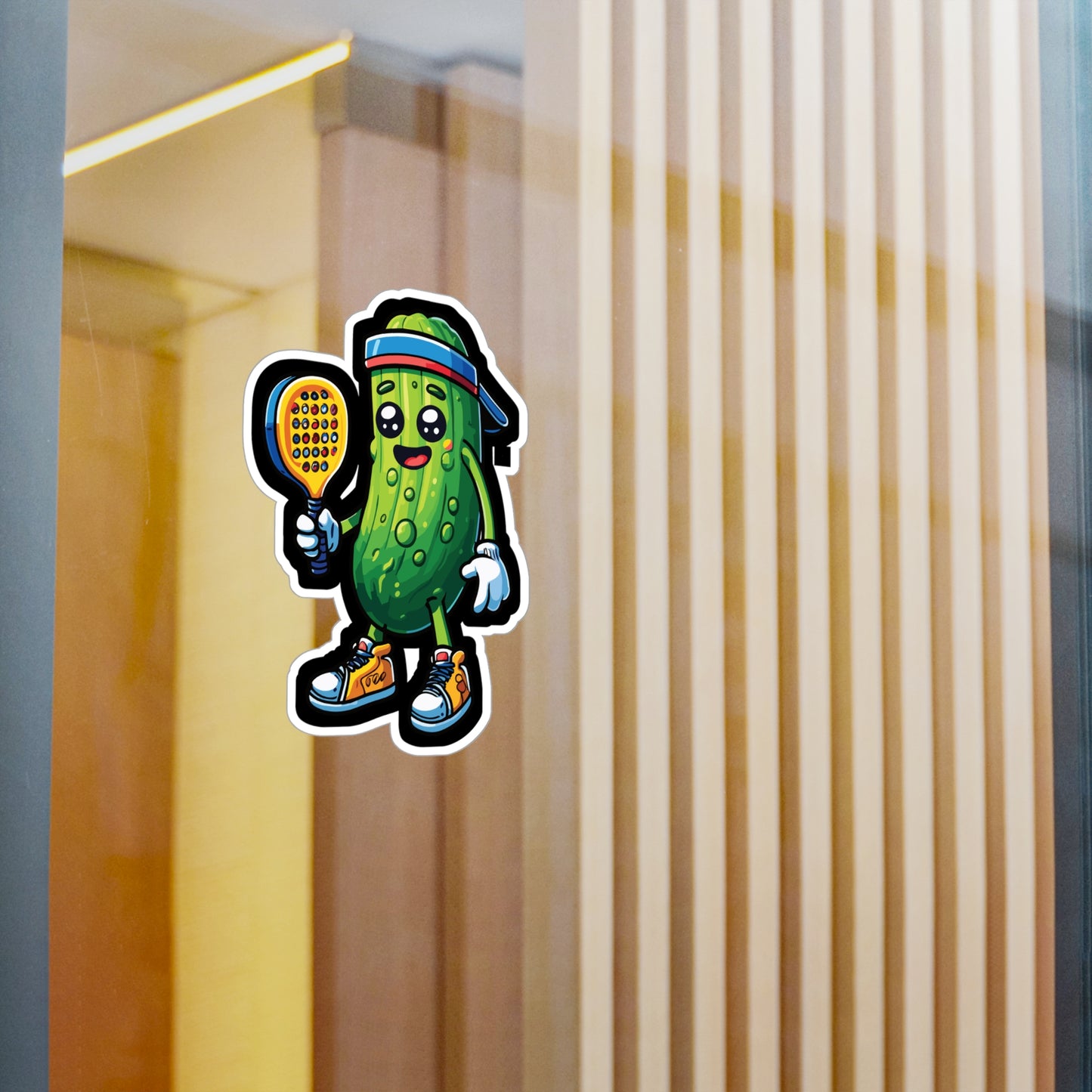 Cucumber Pickleball Player - Pickleball Sticker for Laptop Sticker. Water Bottle Sticker, Vinyl Dink Decal - Pickleball Gift