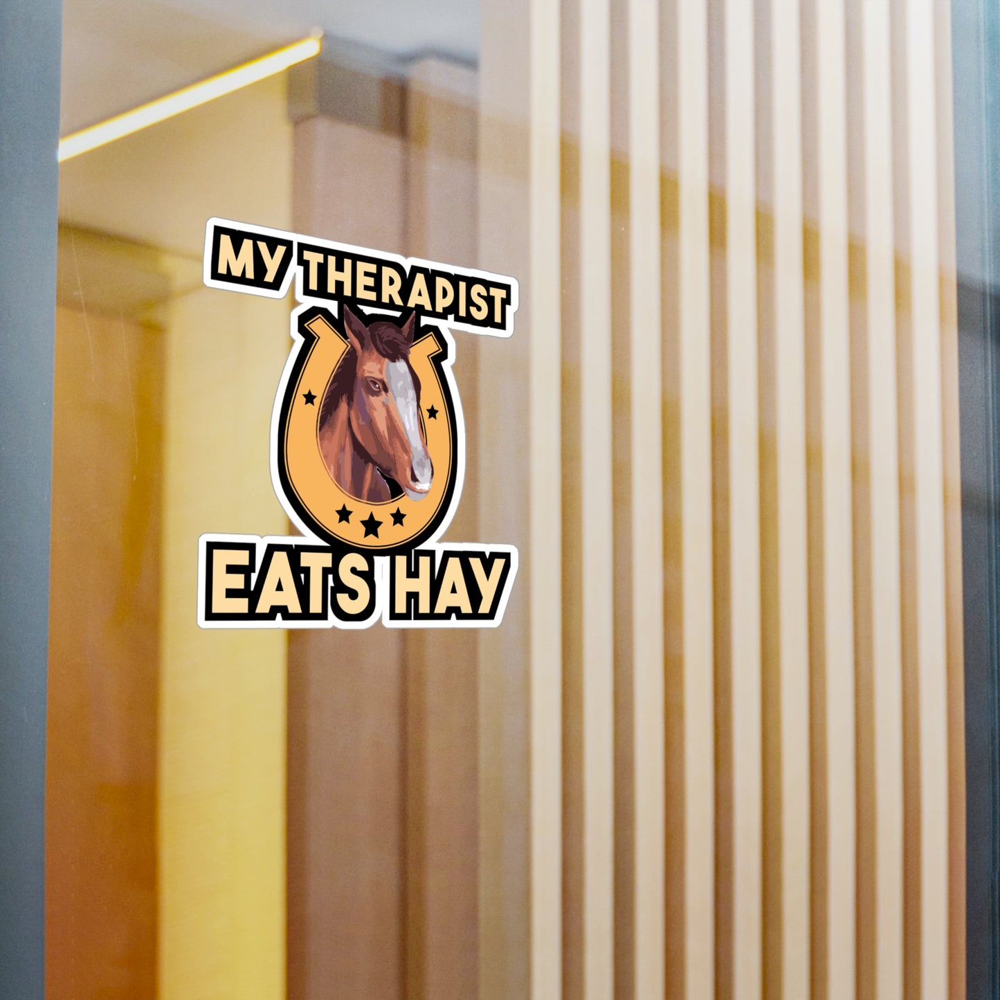 My Therapist Eats Hay Horse | Horseback-riding Sticker | Hay Decals | Mare Laptop Sticker | Horseback-riding Gift | Hay Gift