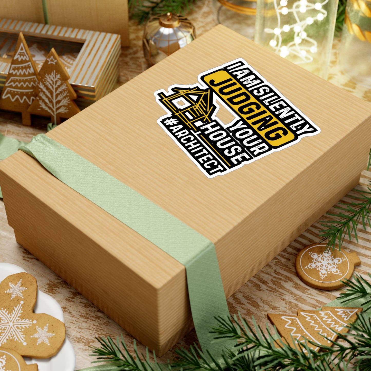 I Am Silently Judging Your House - Architecture Sticker for Laptop Sticker. Water Bottle Sticker, Vinyl Studio Decal - Architecture Gift