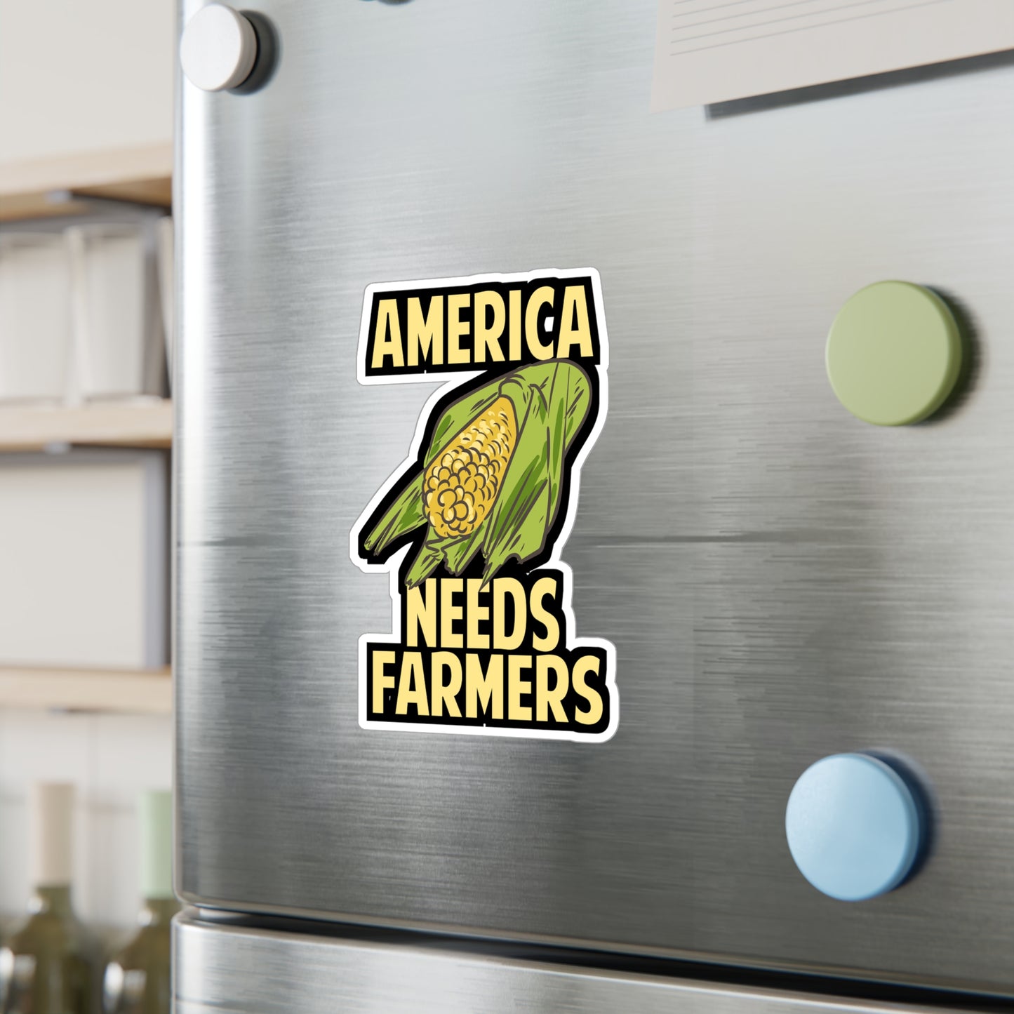 America Needs Farmers | Farmers Sticker | Tractor Vinyl Sticker | Livestock Laptop Sticker | Farmers Gift | Tractor Gift