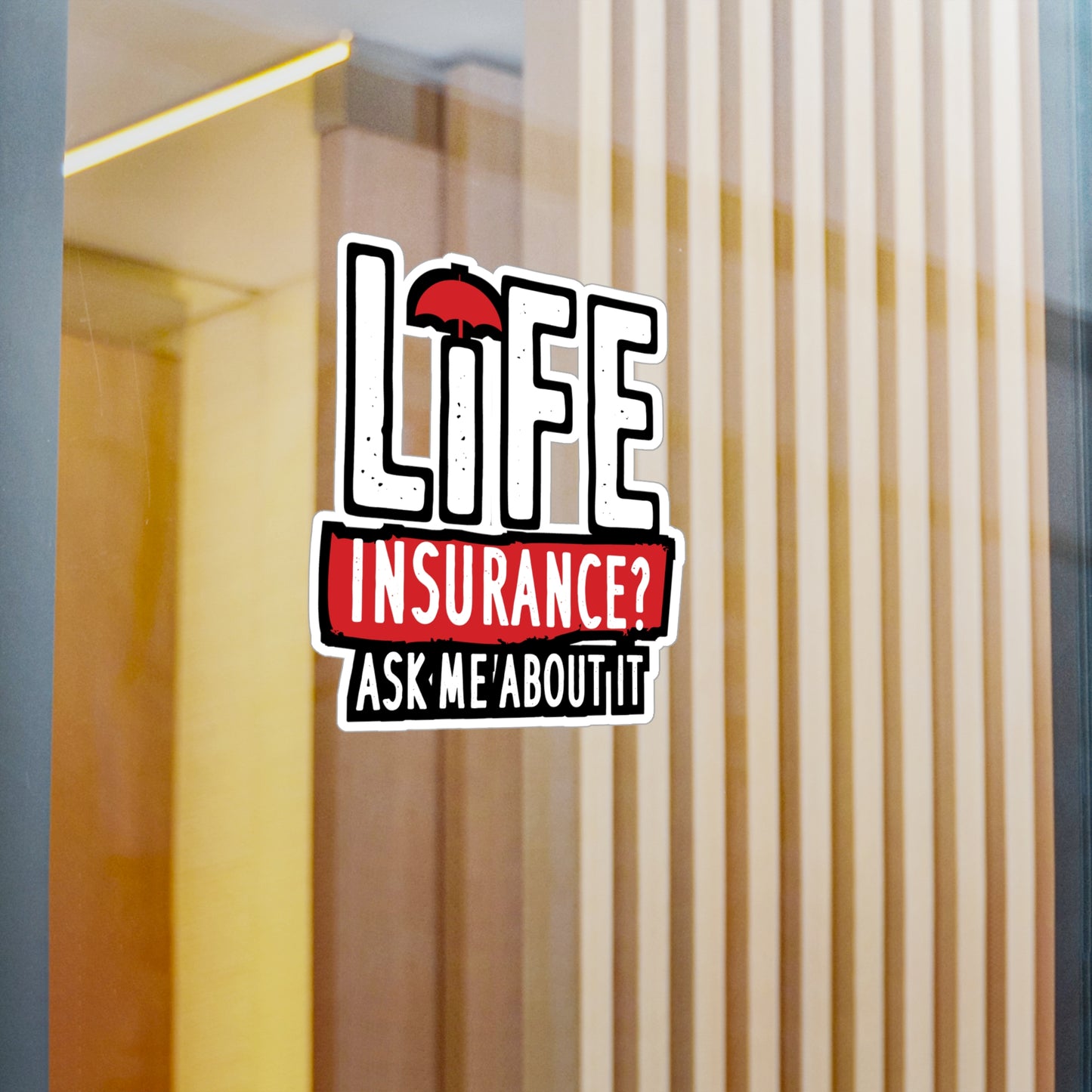 Life Insurance Ask Me About It - Insurance-agent Sticker for Laptop Sticker. Water Bottle Sticker, Vinyl Policy Decal - Insurance-agent Gift