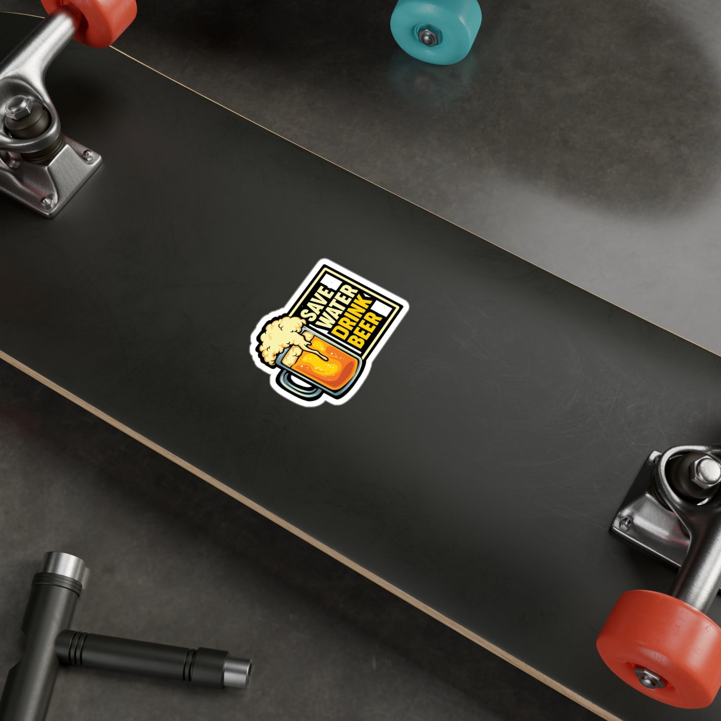 Save Water Drink Beer - Beer Sticker for Car Window Laptop Sticker. Water Bottle Sticker, Vinyl Alcohol Decal, Drinking Sticker - Beer Gift