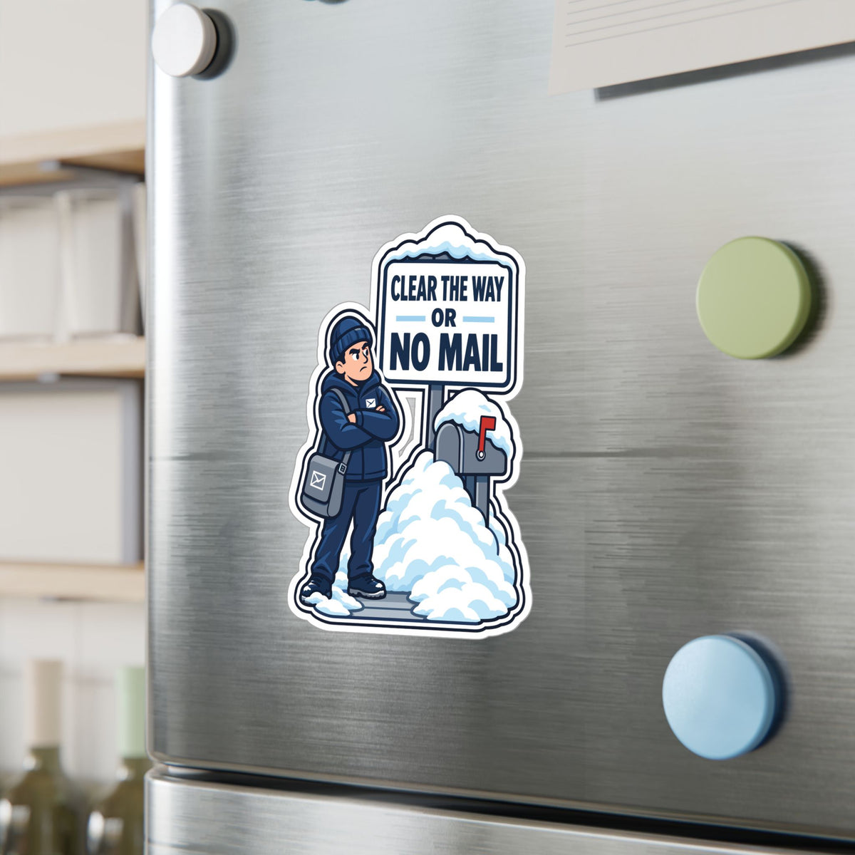 Postal Worker Sticker – Clear the Way or No Mail Rural Carrier Decals for Mailbox, Waterproof Vinyl