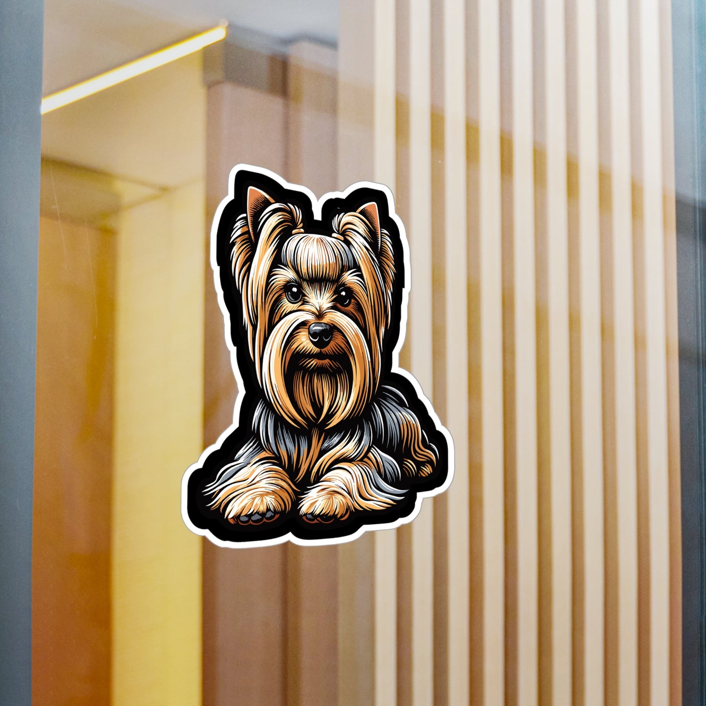 Yorkshire Terrier - Yorkshire Sticker for Car Window Laptop Sticker. Water Bottle Sticker, Vinyl Terrier Decal, Toy Sticker - Yorkshire Gift