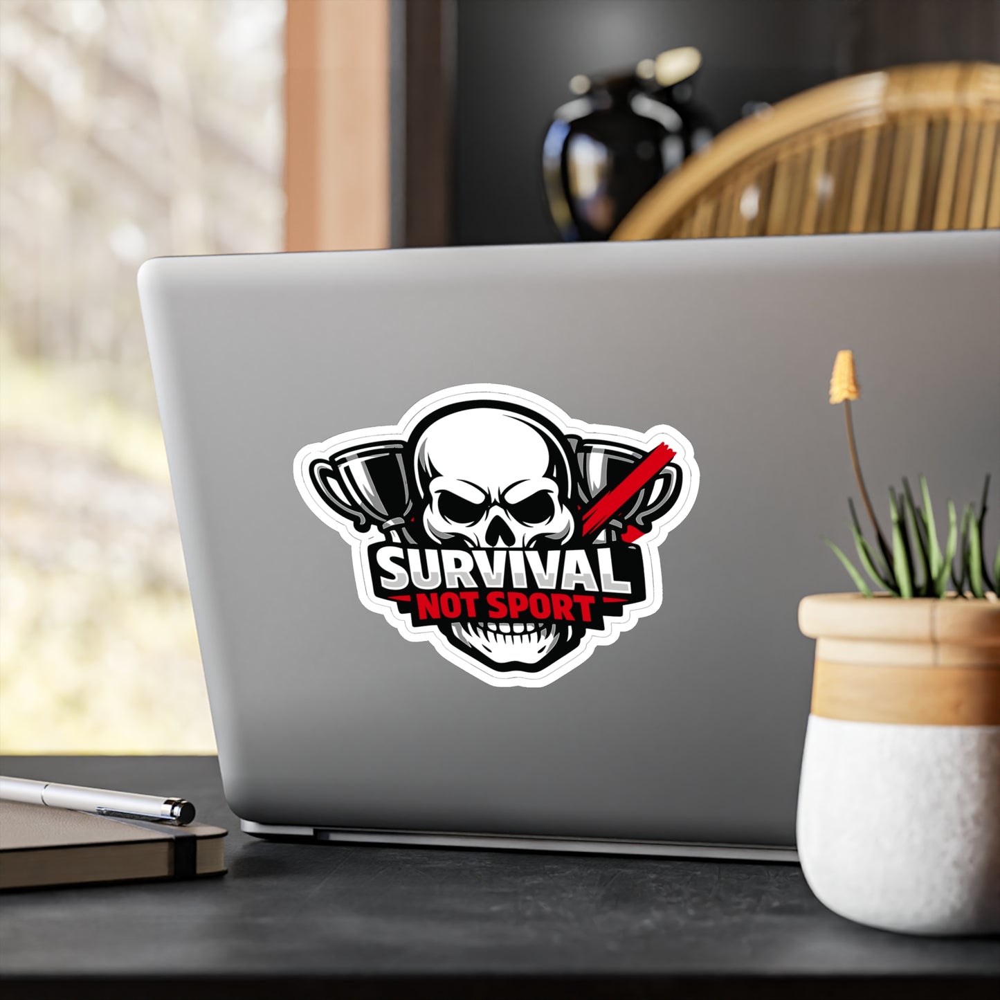 Krav Maga Sticker Survival Not Sport - Waterproof Vinyl Decals for Laptop, Water Bottle, Martial Arts Self Defense Fitness Gear