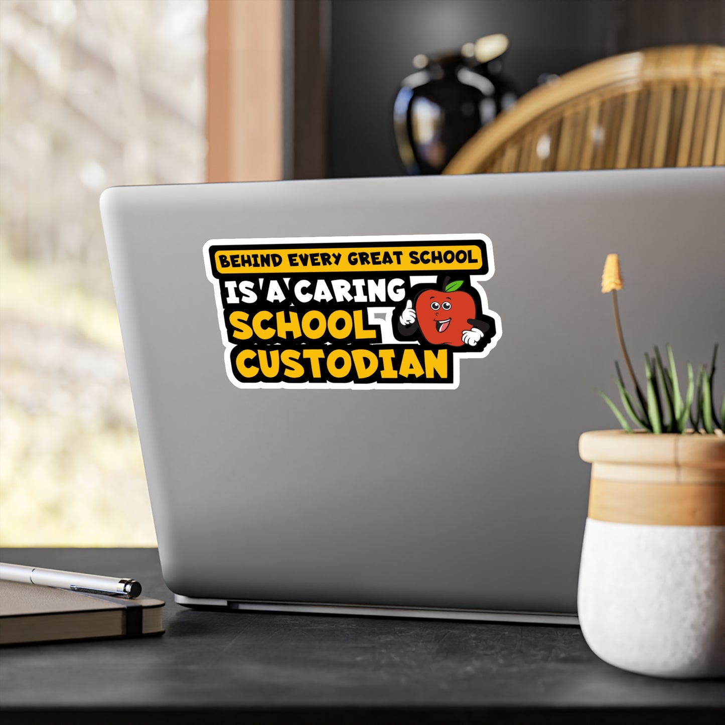 Behind Every Great School is a Caring School Custodian | School-counselor Sticker | Counselor Decals | School-counselor Gift