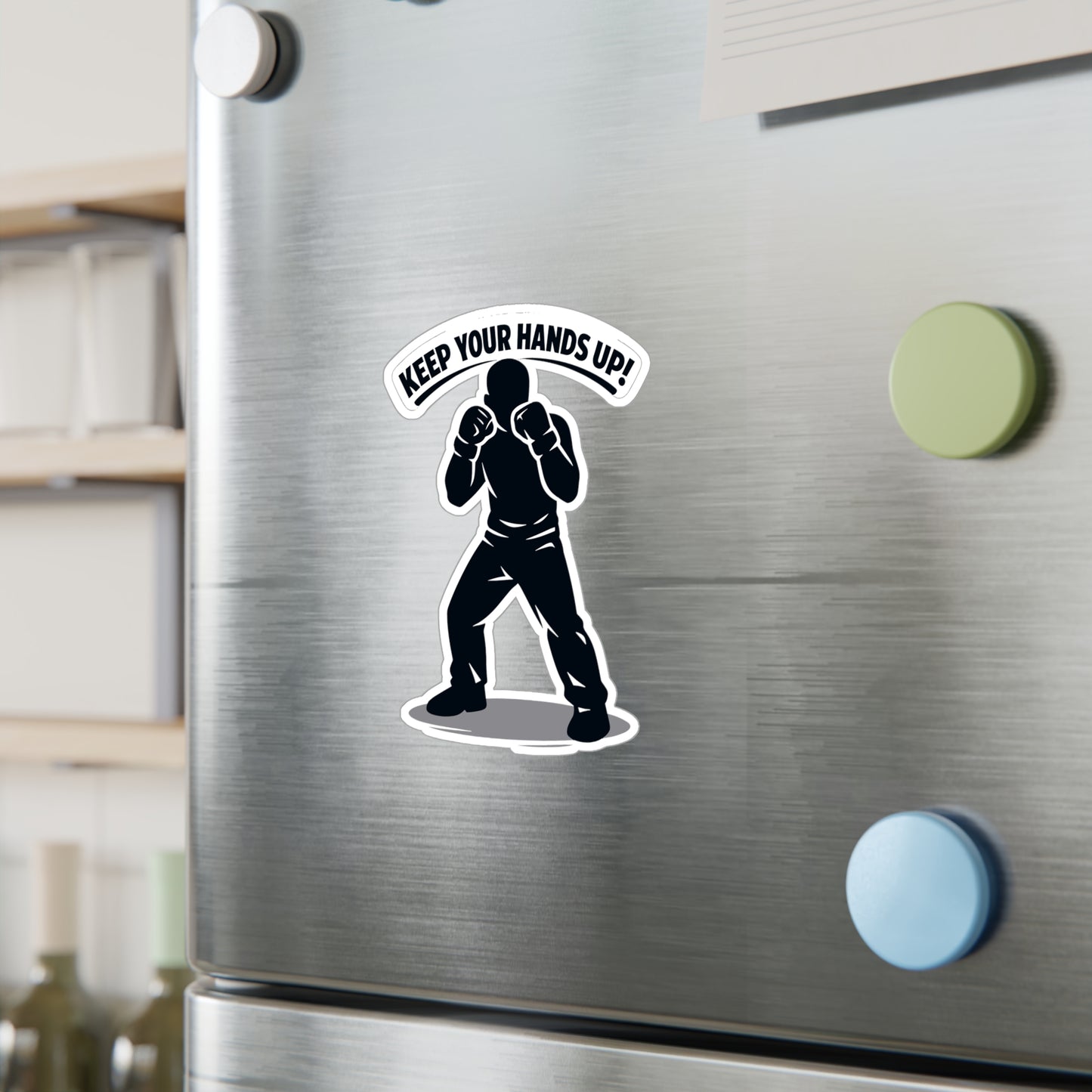 Krav Maga Sticker "Keep Your Hands Up!" Waterproof Vinyl Decals for Laptop, Water Bottle – Martial Arts Self Defense Fitness Gear