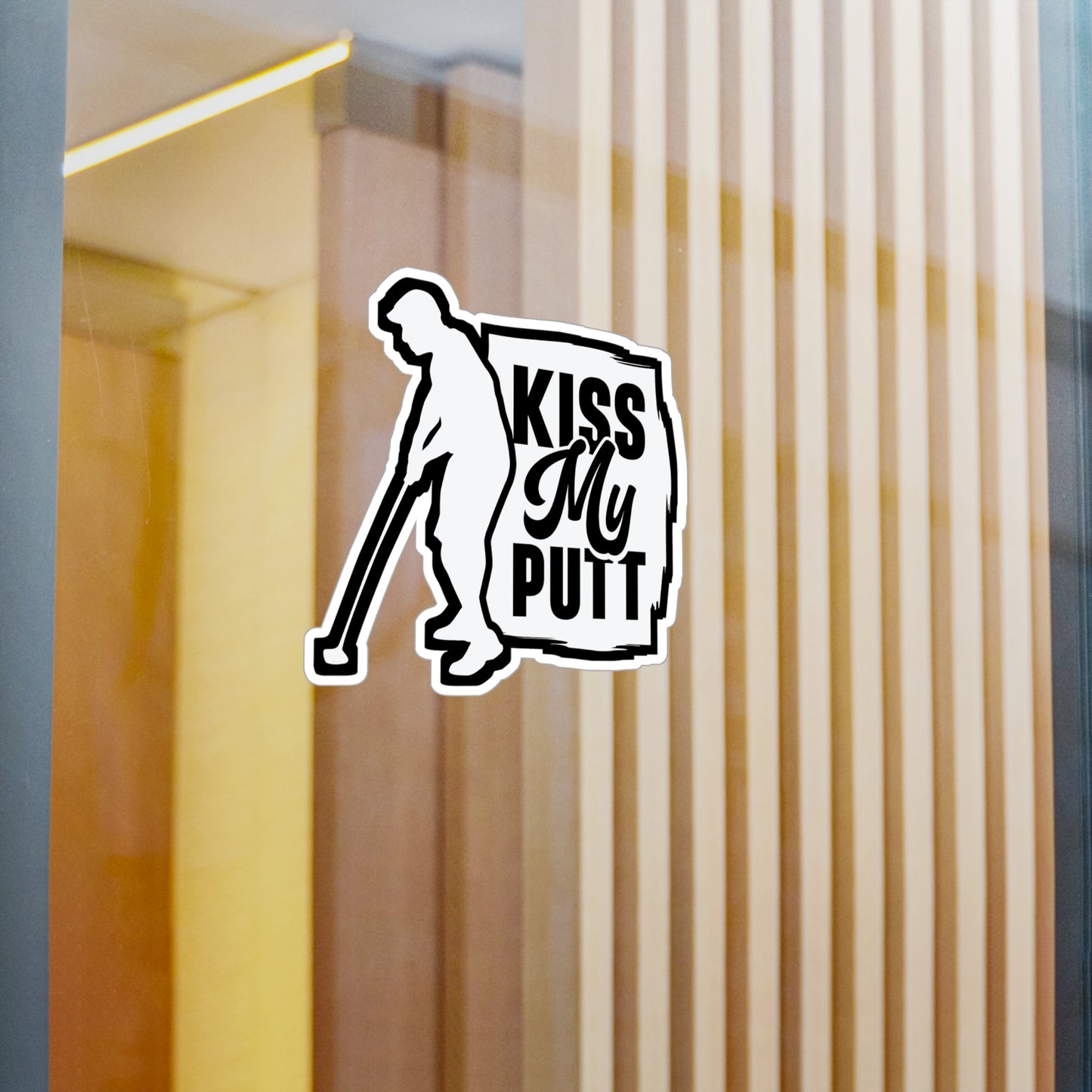 Kiss My Putt - Golf Sticker for Car Window Laptop Sticker. Water Bottle Sticker, Vinyl Golfing Decal, Golfer Sticker - Golf Gift