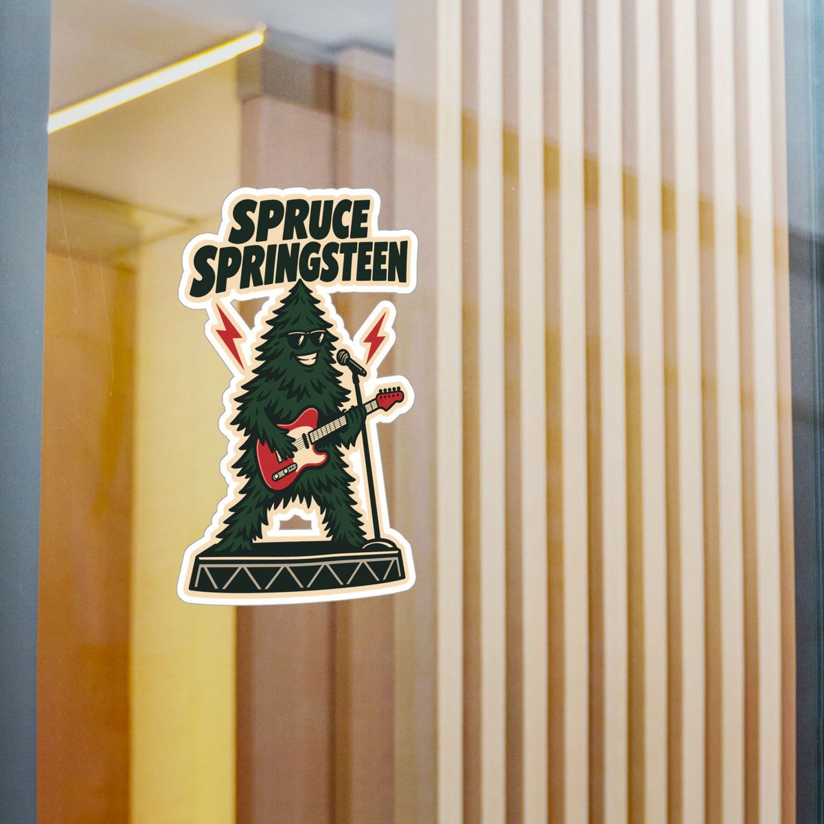 Tree Sticker Spruce Springsteen - Funny Tree Worker and Branch Manager Decals for Laptop and Water Bottle