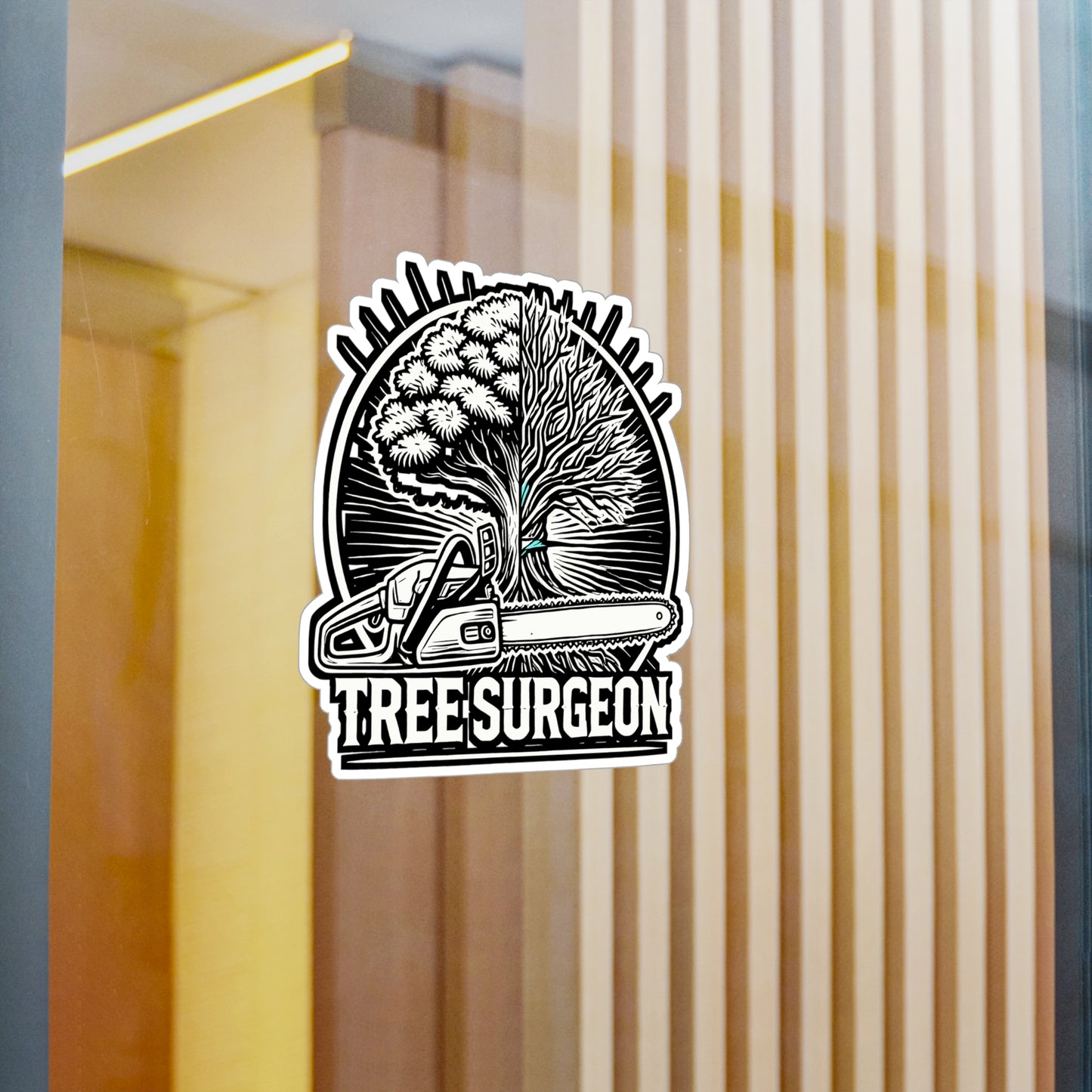 Tree Surgeon – Arborist Vinyl Sticker for Laptop & Water Bottle | Tree Trimmer Decal, Arborist Gift