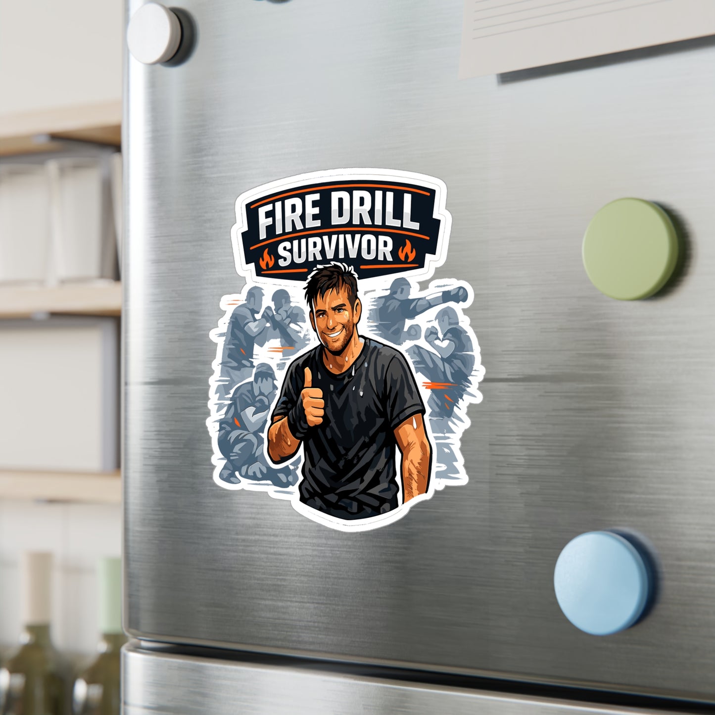 Krav Maga Sticker Fire Drill Survivor Martial Arts Self Defense Decals Waterproof Vinyl for Laptop Water Bottle