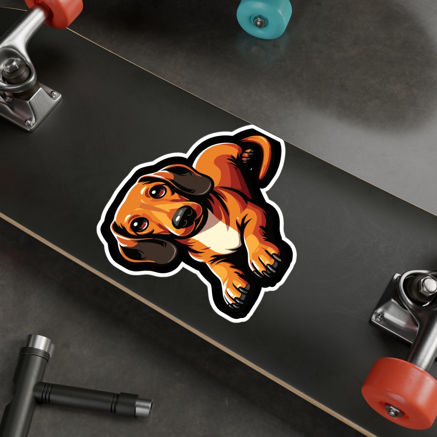 Dachshund Dog - Dachshund Sticker for Car Window Laptop Sticker. Water Bottle Sticker, Vinyl Teckel Decal, Wiener Sticker - Dachshund Gift