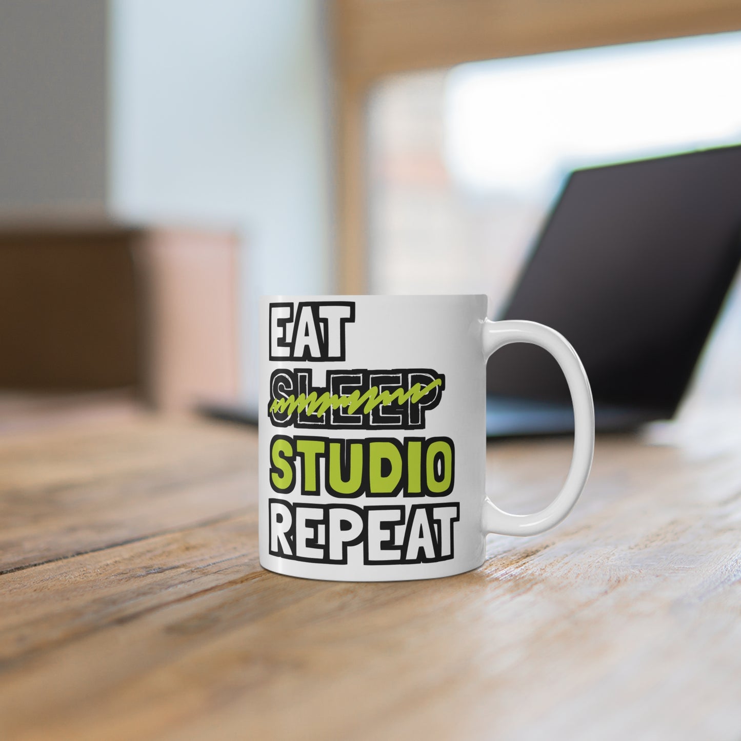 Eat Sleep Studio Repeat - Architecture Mug for Coffee 11oz. Architecture Cup, White ceramic, Studio Mug - Architecture Gift