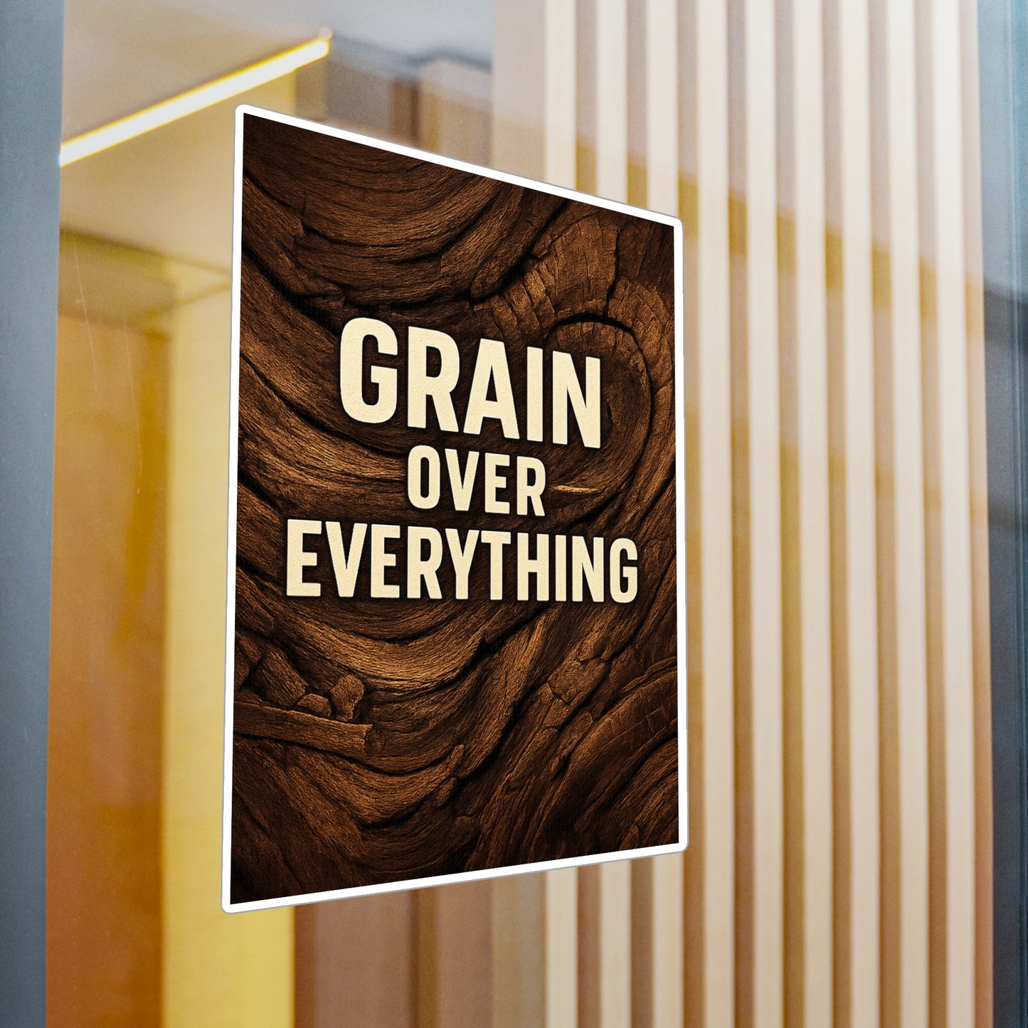 Carpenter Sticker Grain Over Everything Woodworker Woodworking Vinyl Waterproof Sticker Decals for Laptop Water Bottle