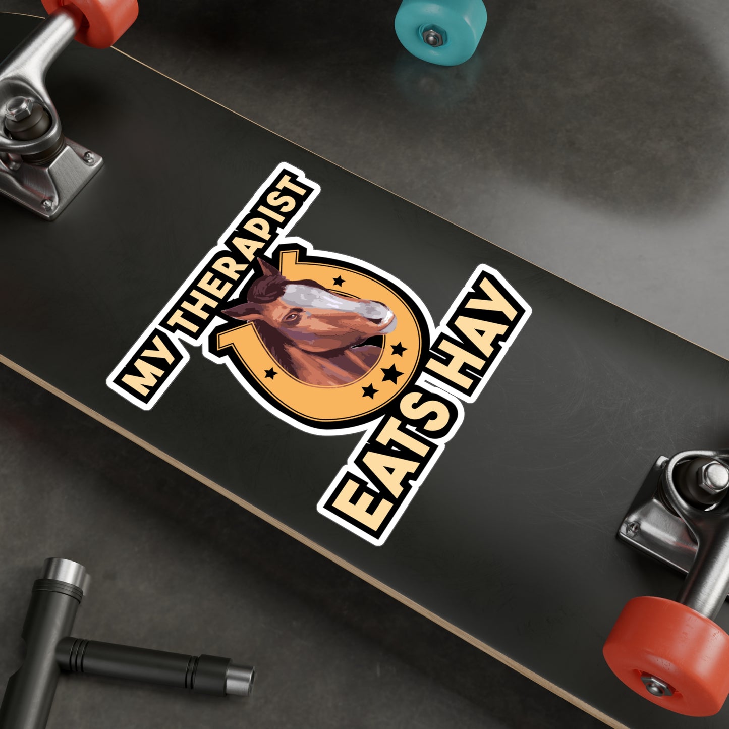 My Therapist Eats Hay Horse | Horseback-riding Sticker | Hay Decals | Mare Laptop Sticker | Horseback-riding Gift | Hay Gift