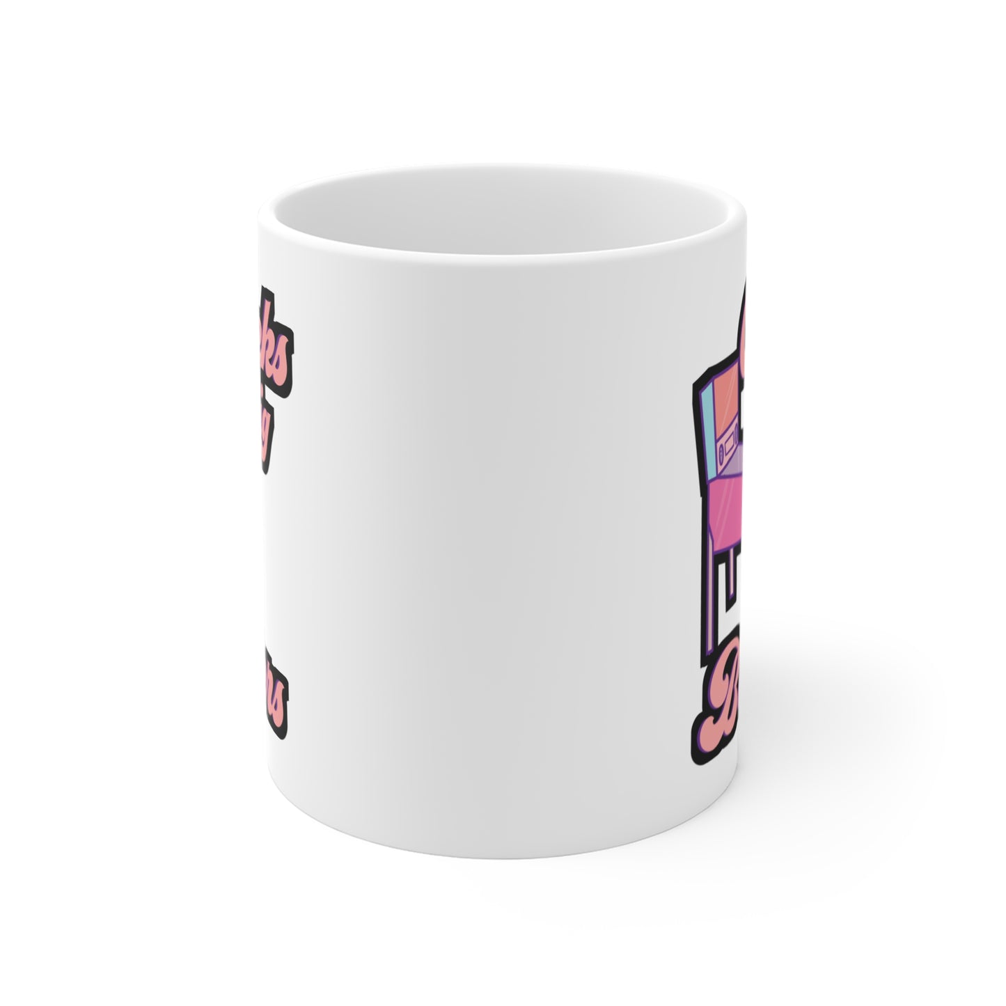 Chicks Dig Ballers - Pinball Mug for Coffee 11oz. Pinball Cup, White ceramic, Retro Mug, Vintage Tea Cup - Pinball Gift