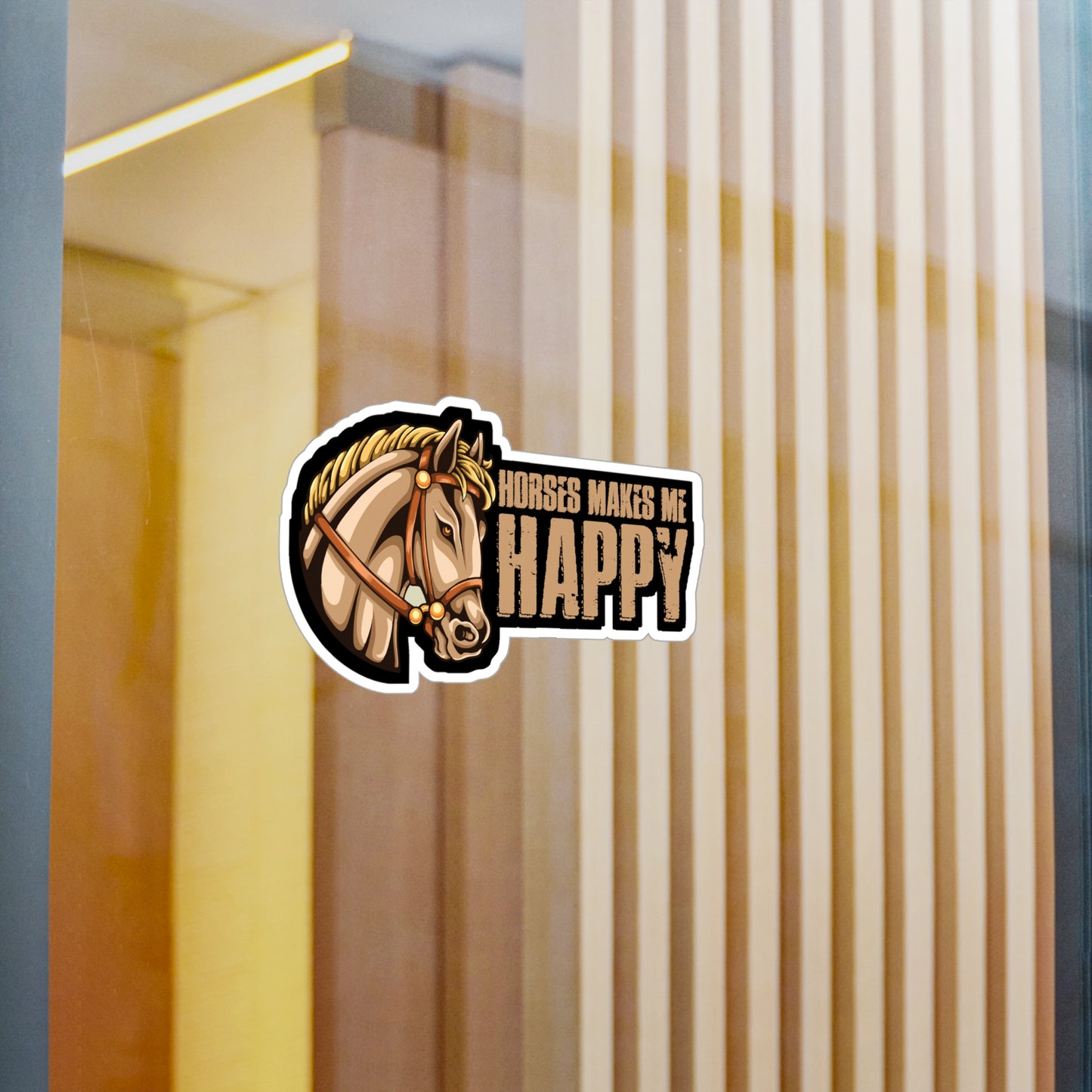 Horses makes me happy - Horse Sticker for Car Window Laptop Sticker. Water Bottle Sticker, Vinyl Horses Decal, Animal Sticker - Horse Gift