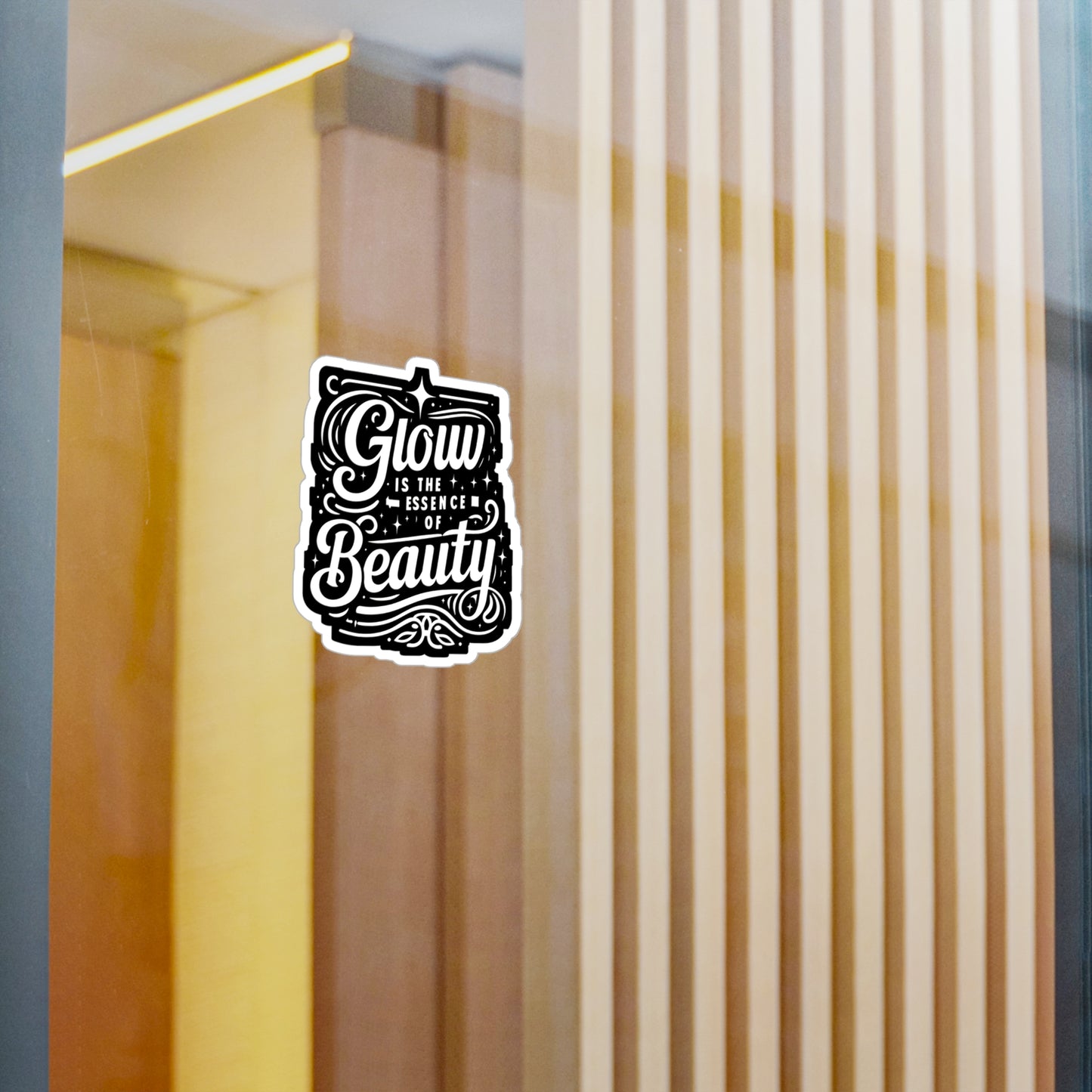 Glow is the essence of beauty - Beautician Sticker for Laptop Sticker. Water Bottle Sticker, Vinyl Esthetician Decal - Beautician Gift