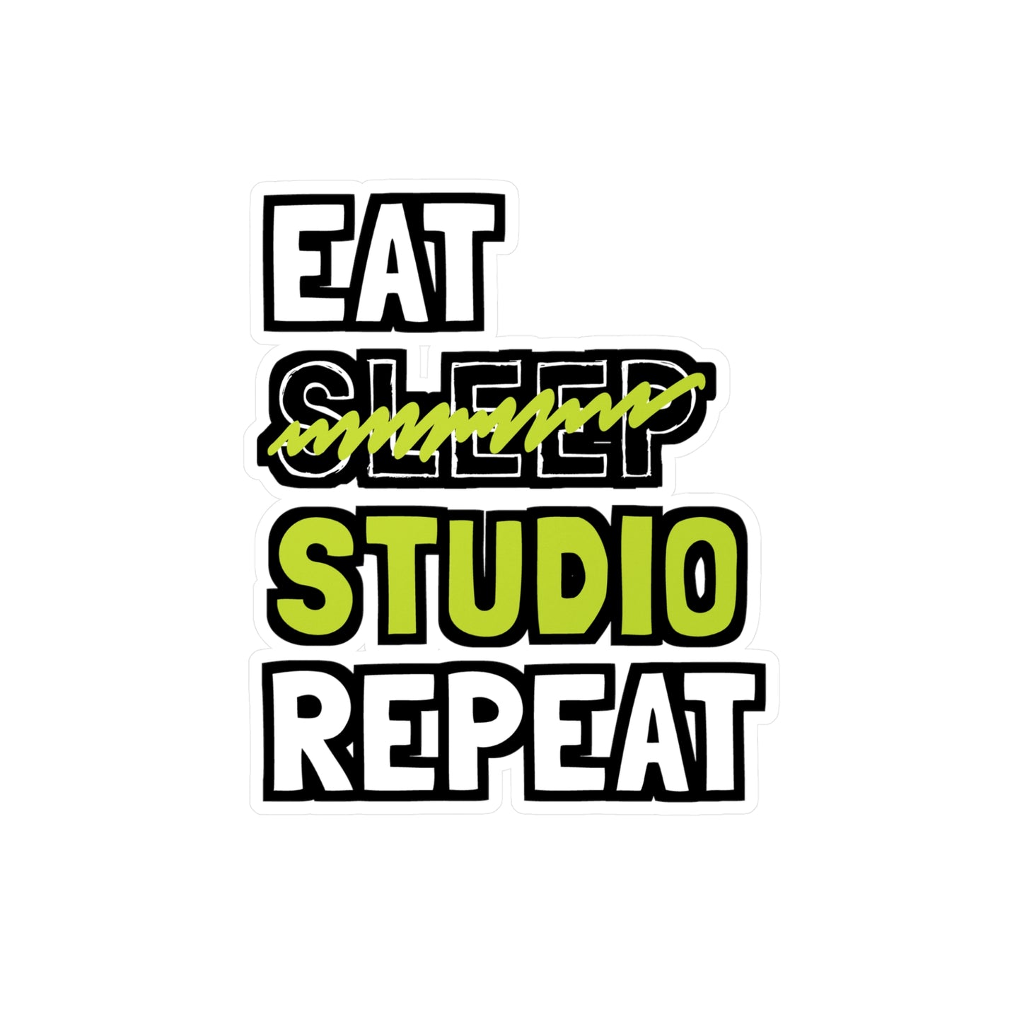 Eat Sleep Studio Repeat - Architecture Sticker for Laptop Sticker. Water Bottle Sticker, Vinyl Studio Decal - Architecture Gift