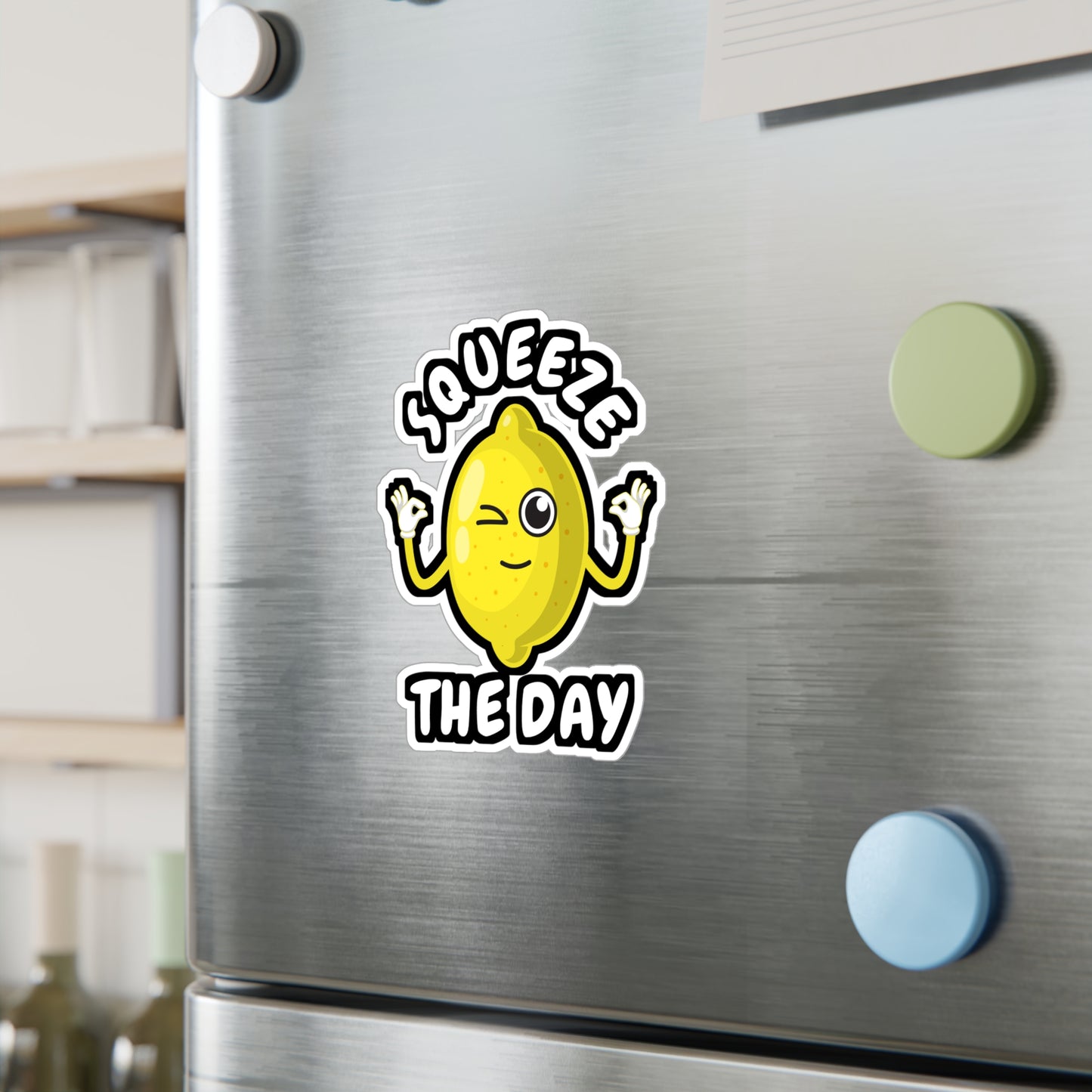 Squeeze The Day | Lemonade Sticker | Lemon Decals | Squeazy Laptop Sticker | Lemonade Gift | Lemon Gift