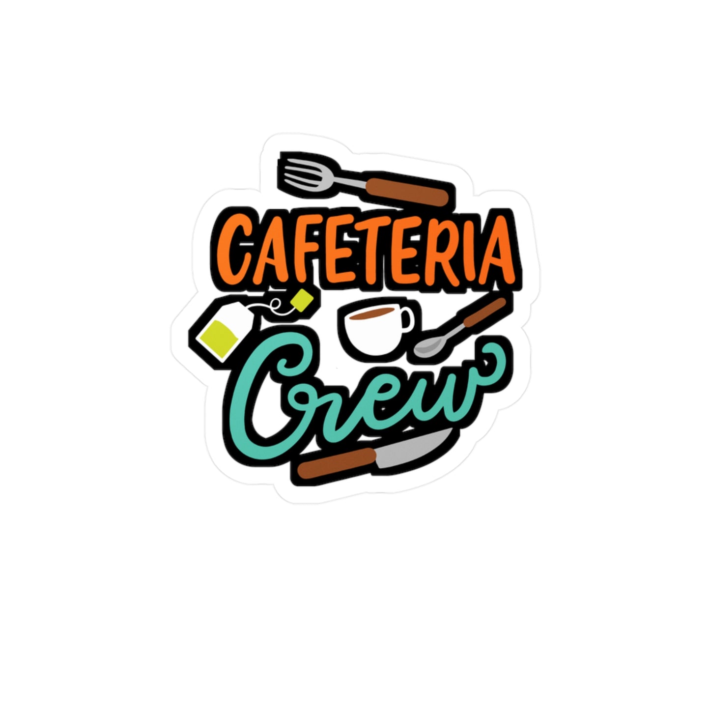 Cafeteria Crew - Lunch lady Sticker for Car Window Laptop Sticker. Water Bottle Sticker, Vinyl Lunch Decal, School Sticker - Lunch lady Gift