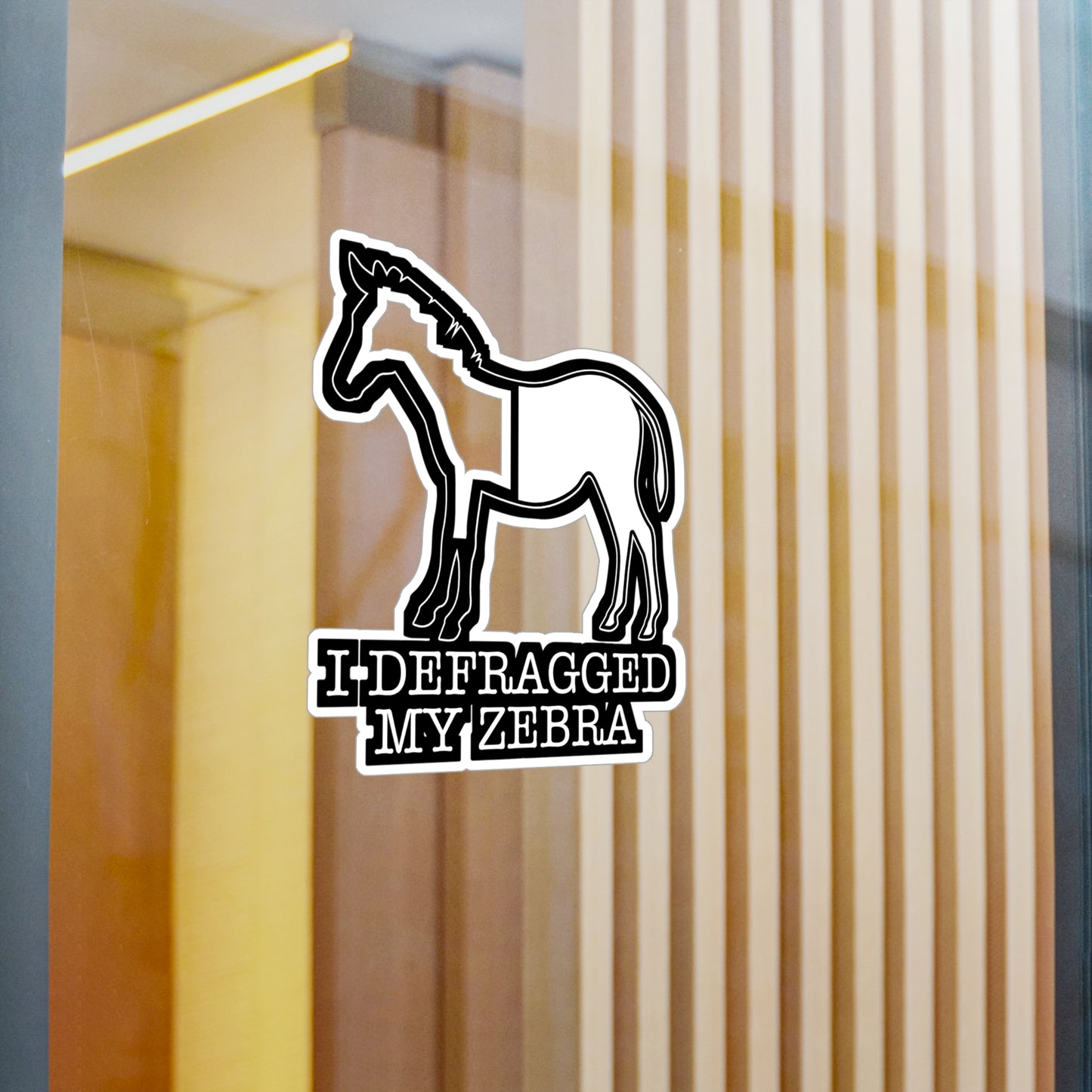 I Defragged My Zebra Programmer - Coding Sticker for Laptop Sticker. Water Bottle Sticker, Vinyl Programmer Decal - Coding Gift