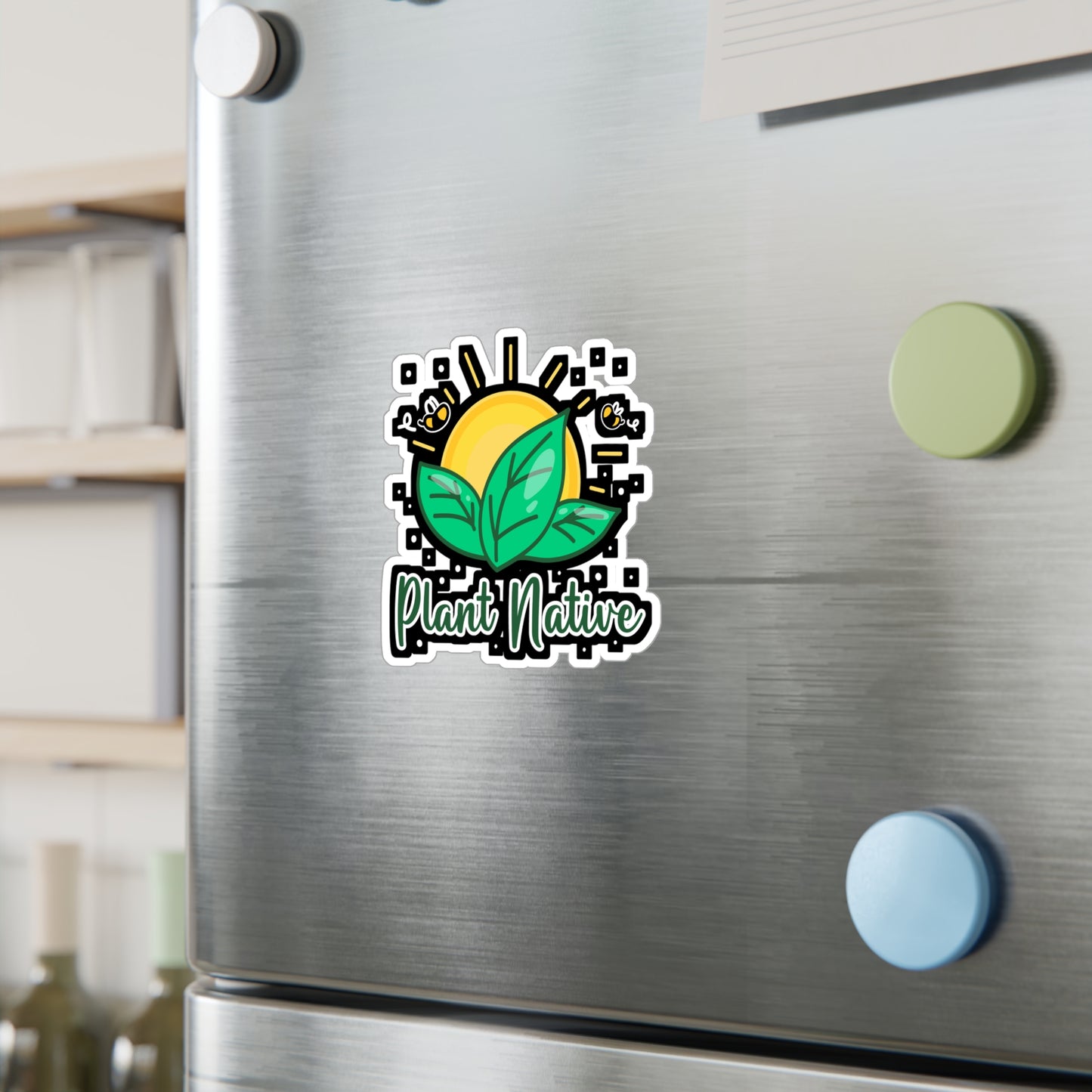 Plant Native - Gardening Sticker for Laptop Sticker. Water Bottle Sticker, Vinyl Greenhouse Decal - Gardening Gift