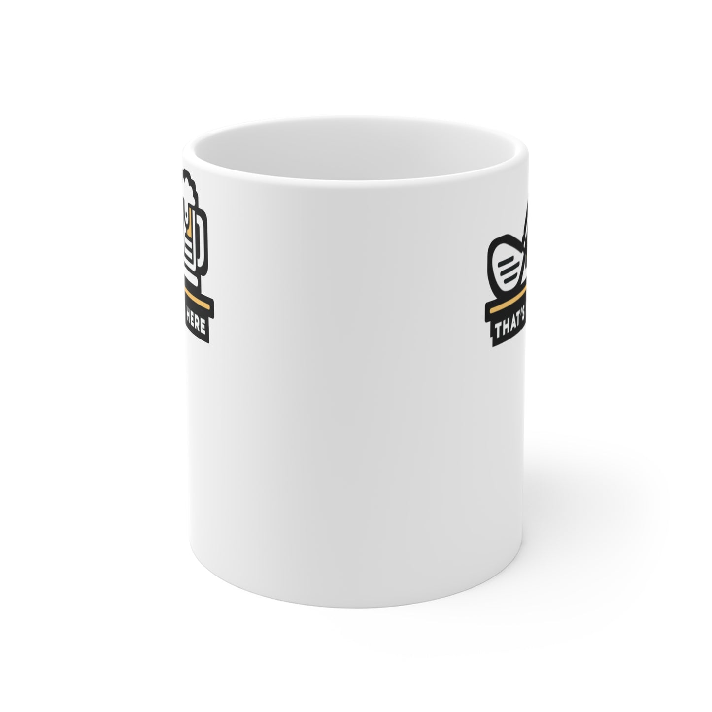 Golf and Beer That's Why I'm Here - Golf Mug for Coffee 11oz. Golf Cup, White ceramic, Golfer Mug, Hole Tea Cup - Golf Gift