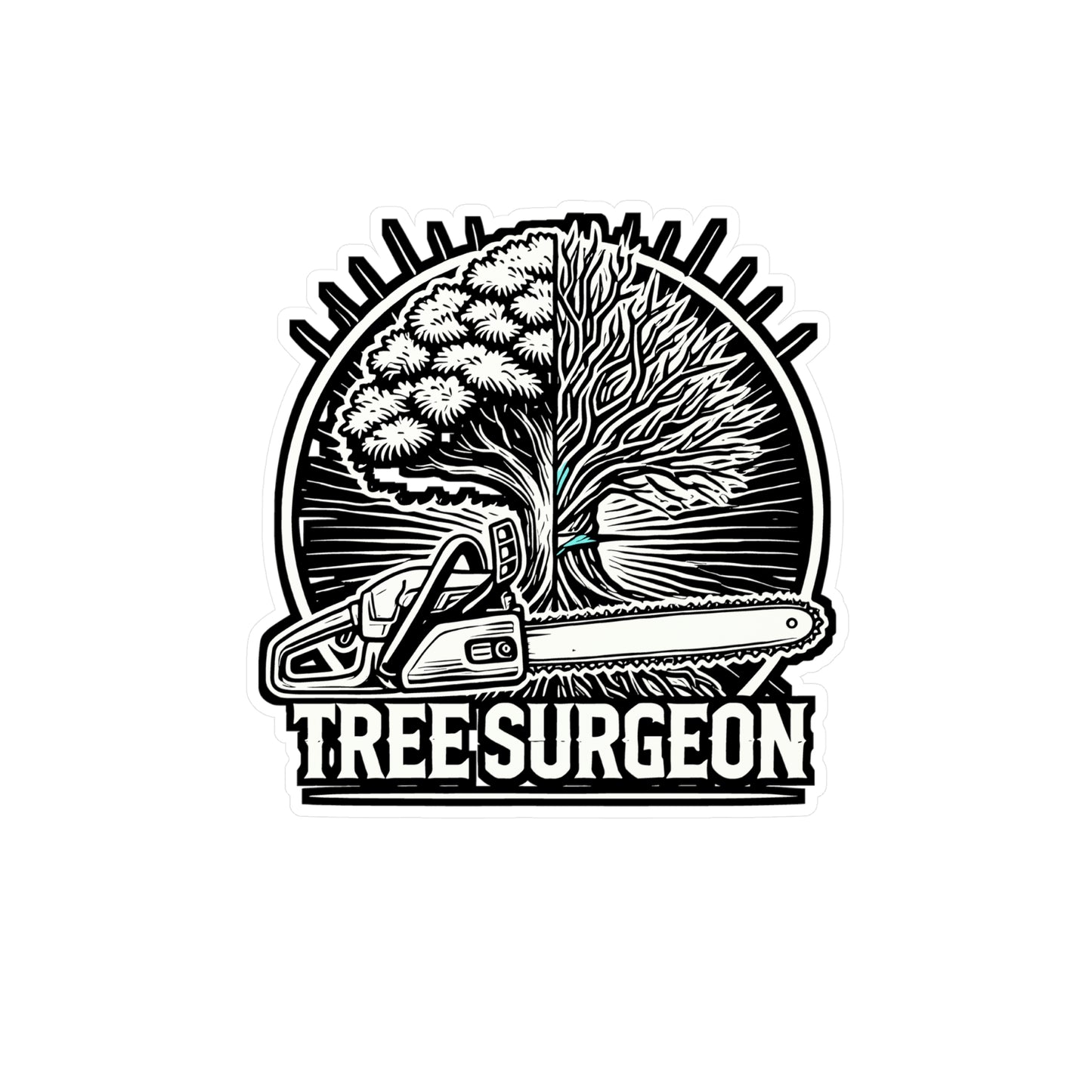 Tree Surgeon – Arborist Vinyl Sticker for Laptop & Water Bottle | Tree Trimmer Decal, Arborist Gift