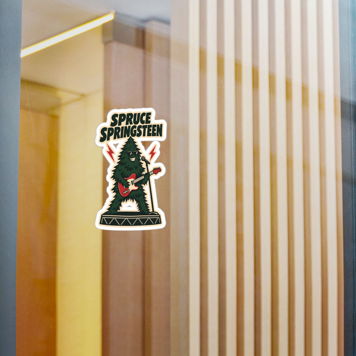 Tree Sticker Spruce Springsteen - Funny Tree Worker and Branch Manager Decals for Laptop and Water Bottle