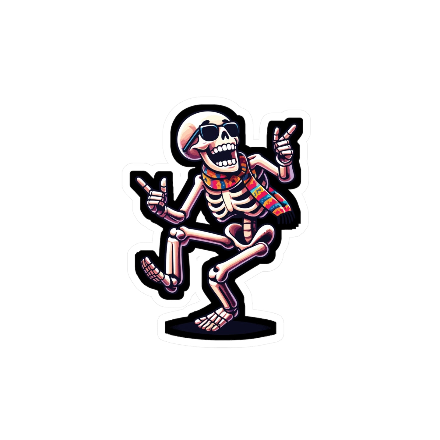 Dancing Skeleton - Skeleton Sticker for Car Window Laptop Sticker. Water Bottle Sticker, Vinyl Dancing Decal, Bones Sticker - Skeleton Gift
