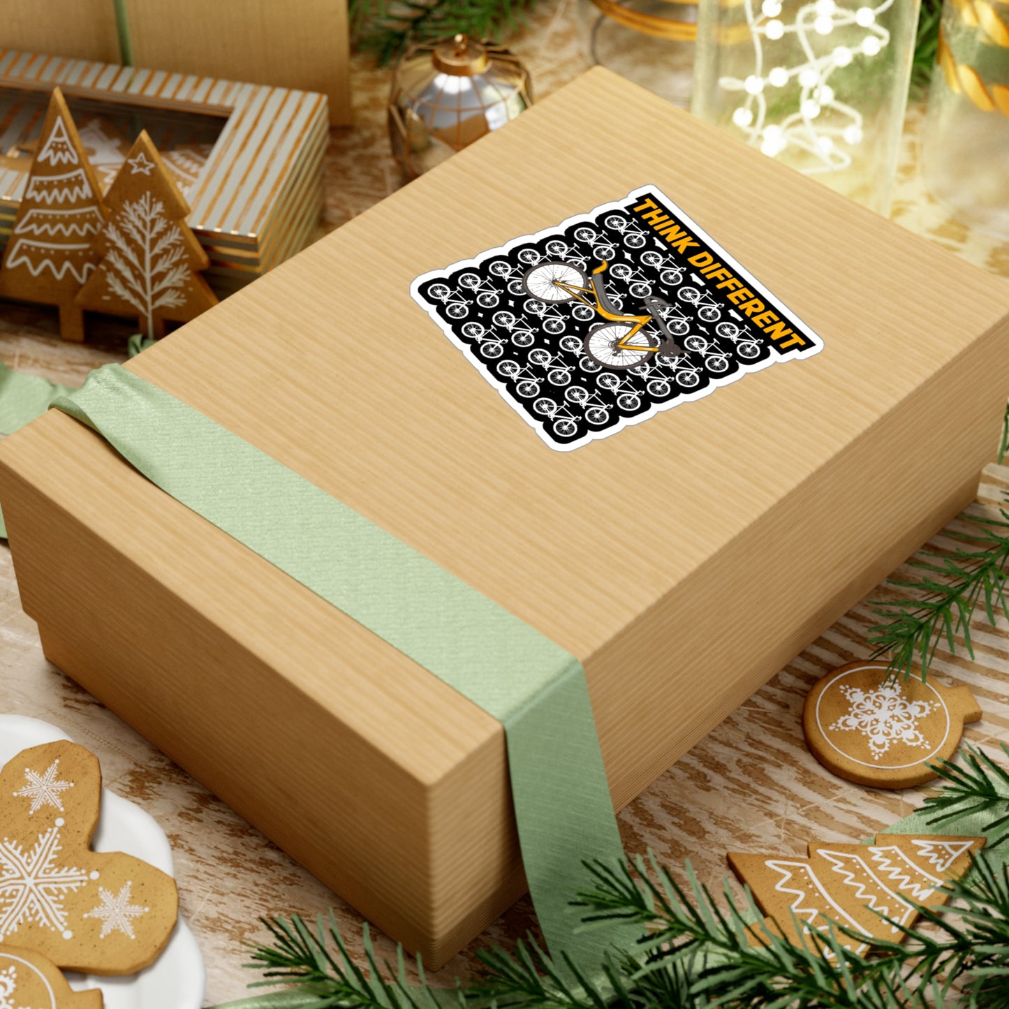 Recumbent Bike Think Different - Recumbent Sticker for Laptop Sticker. Water Bottle Sticker, Vinyl Fitness Decal - Recumbent Gift