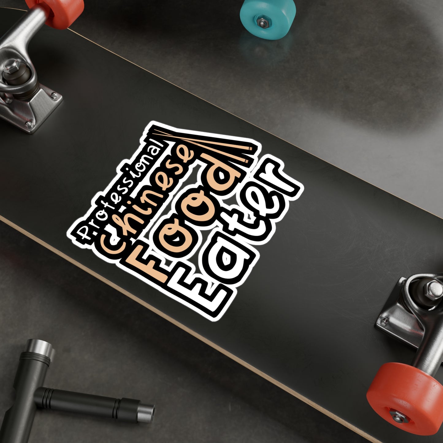 Professional Chinese Food Eater - Japanese Sticker for Wall, Laptop, Window, Truck, Car Japanese Gift Vinyl Food Decal Sticker