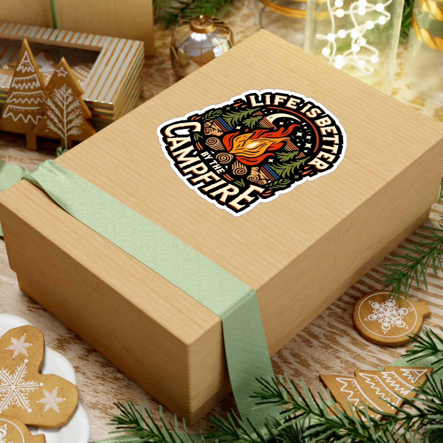 Life Is Better By The Campfire - Camping Sticker for Laptop Sticker. Water Bottle Sticker, Vinyl Nature Decal - Camping Gift