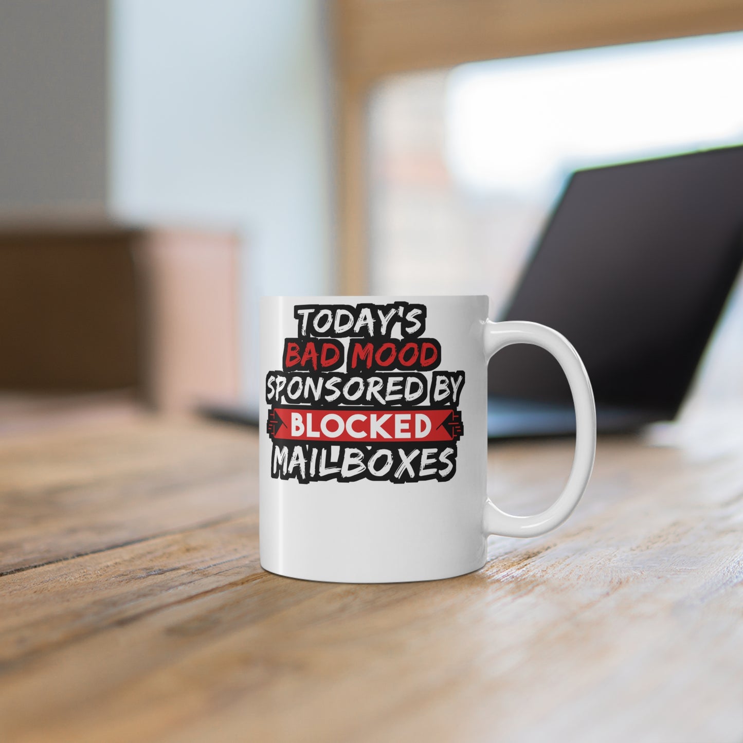 Blocked by Mail Boxes - Postal worker Mug for Coffee 11oz. Postal worker Cup, White ceramic, Funny postal worker Mug - Postal worker Gift