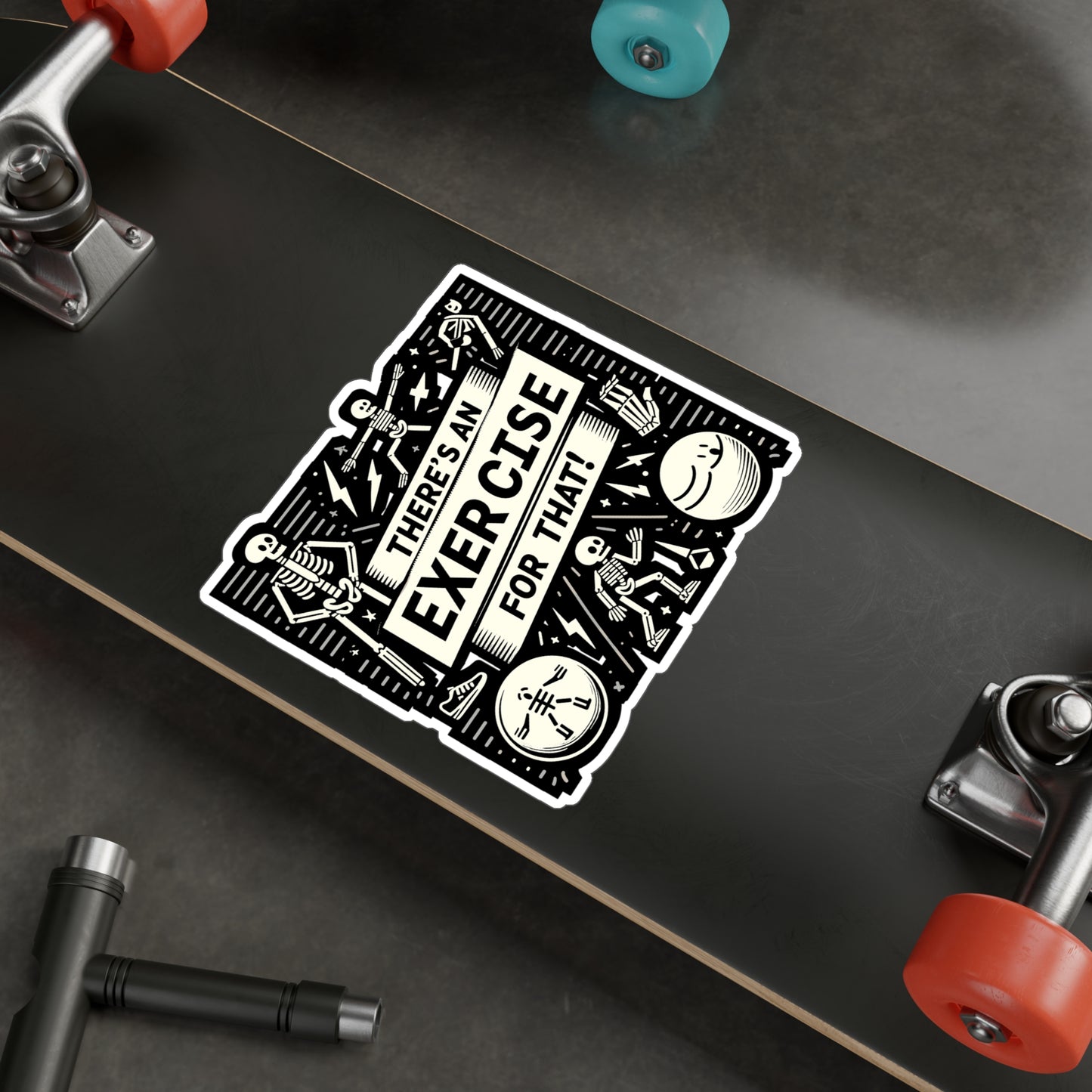 There's An Exercise For That - Physical-therapy Sticker for Laptop Sticker. Water Bottle Sticker, Vinyl Physical-therapist Decal - Physical-therapy Gift