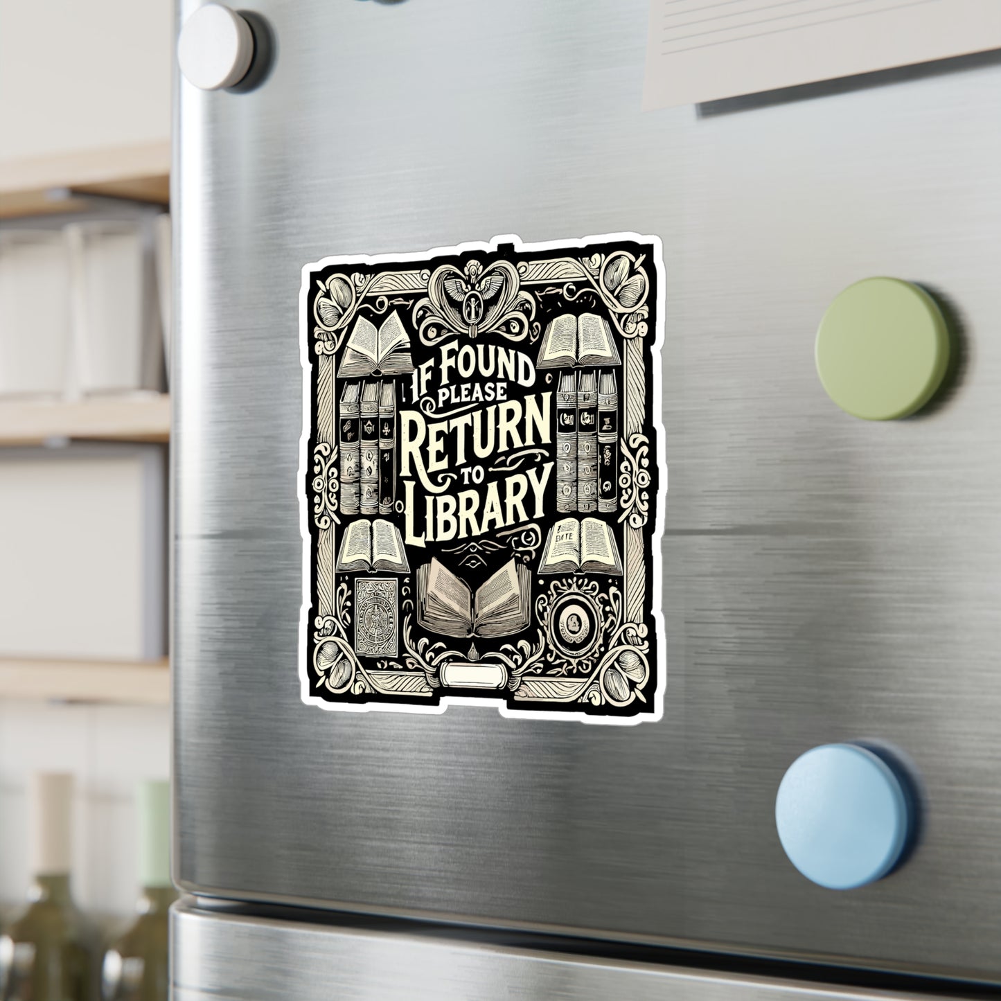 If Found Please Return To Library - Librarian Sticker for Laptop Sticker. Water Bottle Sticker, Vinyl Reading Decal - Librarian Gift