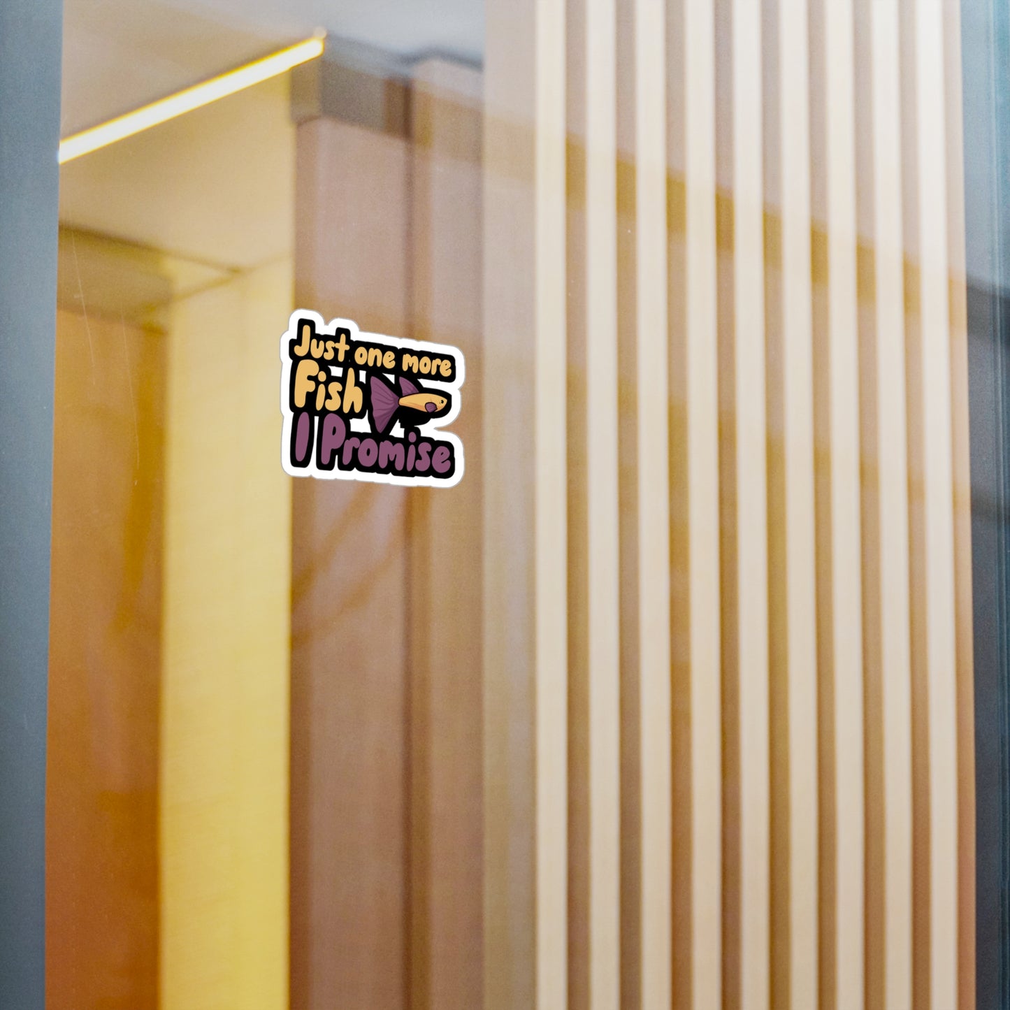 Just one more Fish i Promise - Aquarium Sticker for Wall, Laptop, Window, Truck, Car Aquarium Gift Vinyl Aquariums Decal Sticker