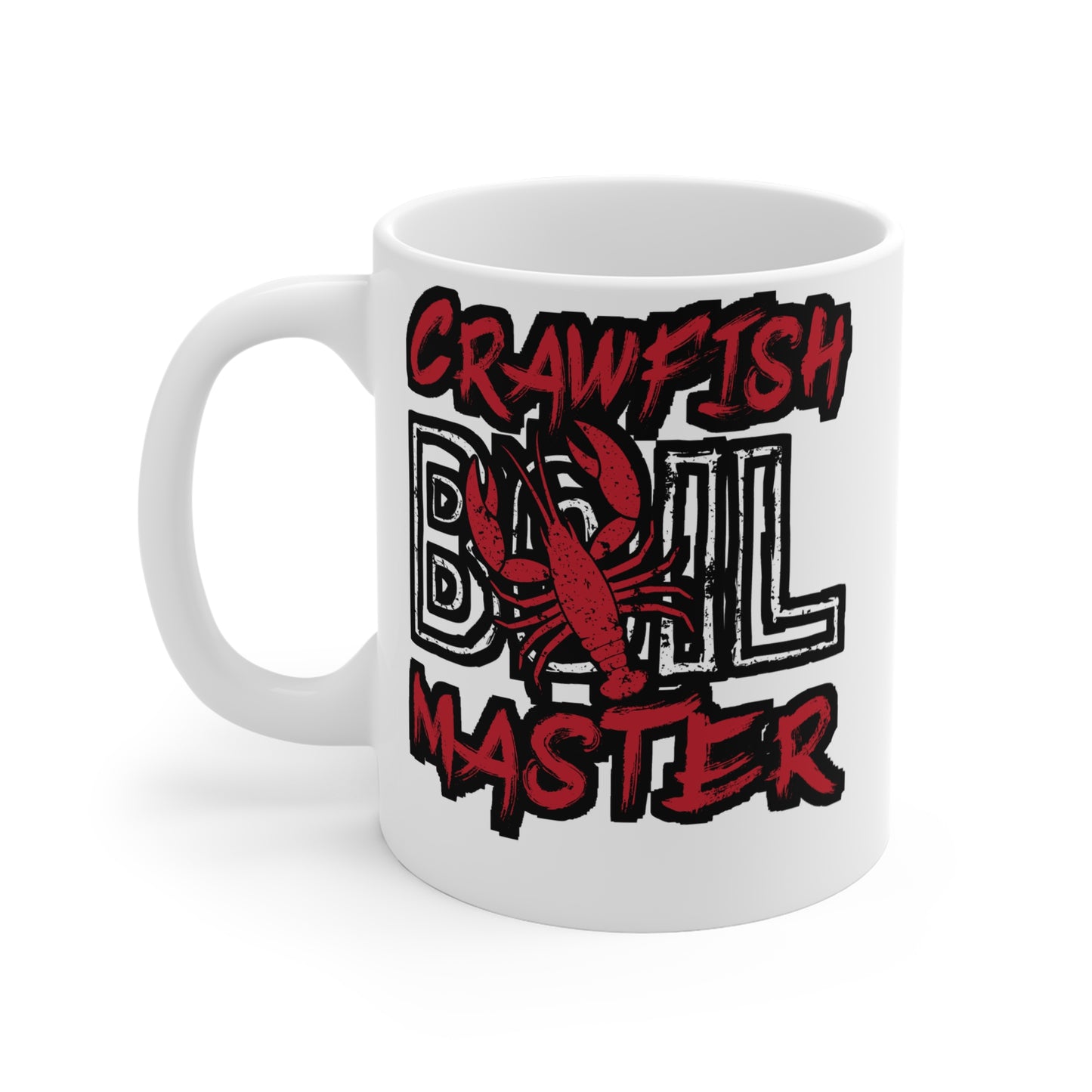 Crawfish Boil Master - Crawfish Mug for Coffee 11oz. Crawfish Cup, White ceramic, Crayfish Mug, Boil Tea Cup - Crawfish Gift