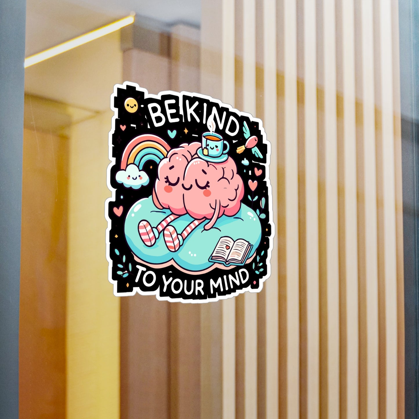 Be Kind to Your Mind - Mental health Sticker for Laptop Sticker. Water Bottle Sticker, Vinyl Self-care Decal - Mental health Gift