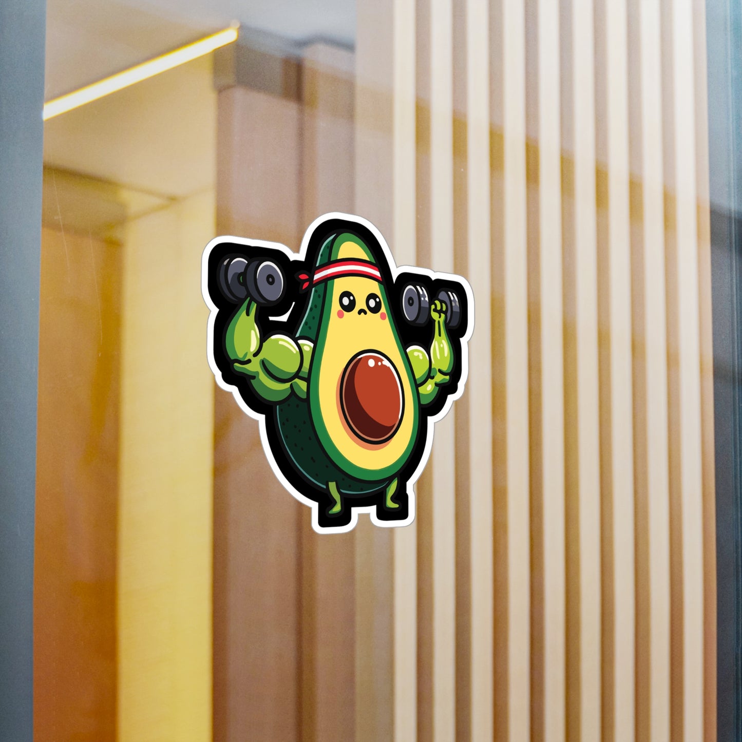 Avocado Weightlifter Bodybuilder - Bodybuilding Sticker for Laptop Sticker. Water Bottle Sticker, Vinyl Weightlifting Decal - Bodybuilding Gift