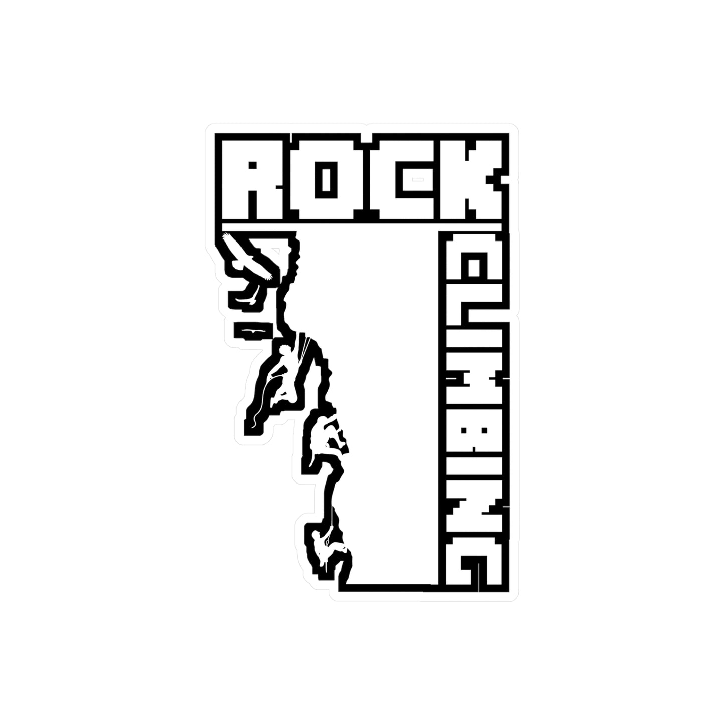 Rock Climbing - Climbing Sticker for Laptop Sticker. Water Bottle Sticker, Vinyl Bouldering Decal - Climbing Gift