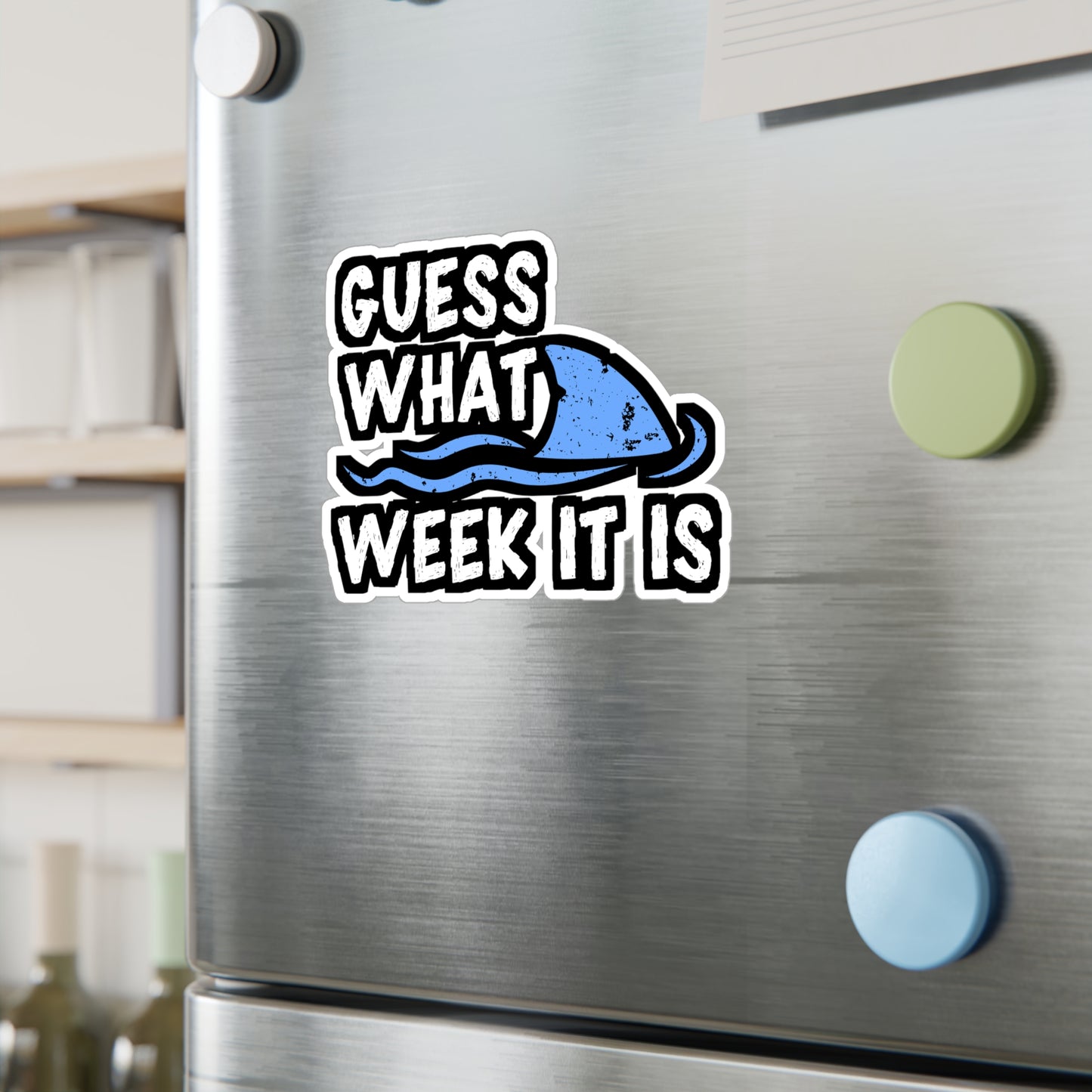 Guess What Week It Is - Sharks Sticker for Car Window Laptop Sticker. Water Bottle Sticker, Vinyl Marine Decal, Jaws Sticker - Sharks Gift