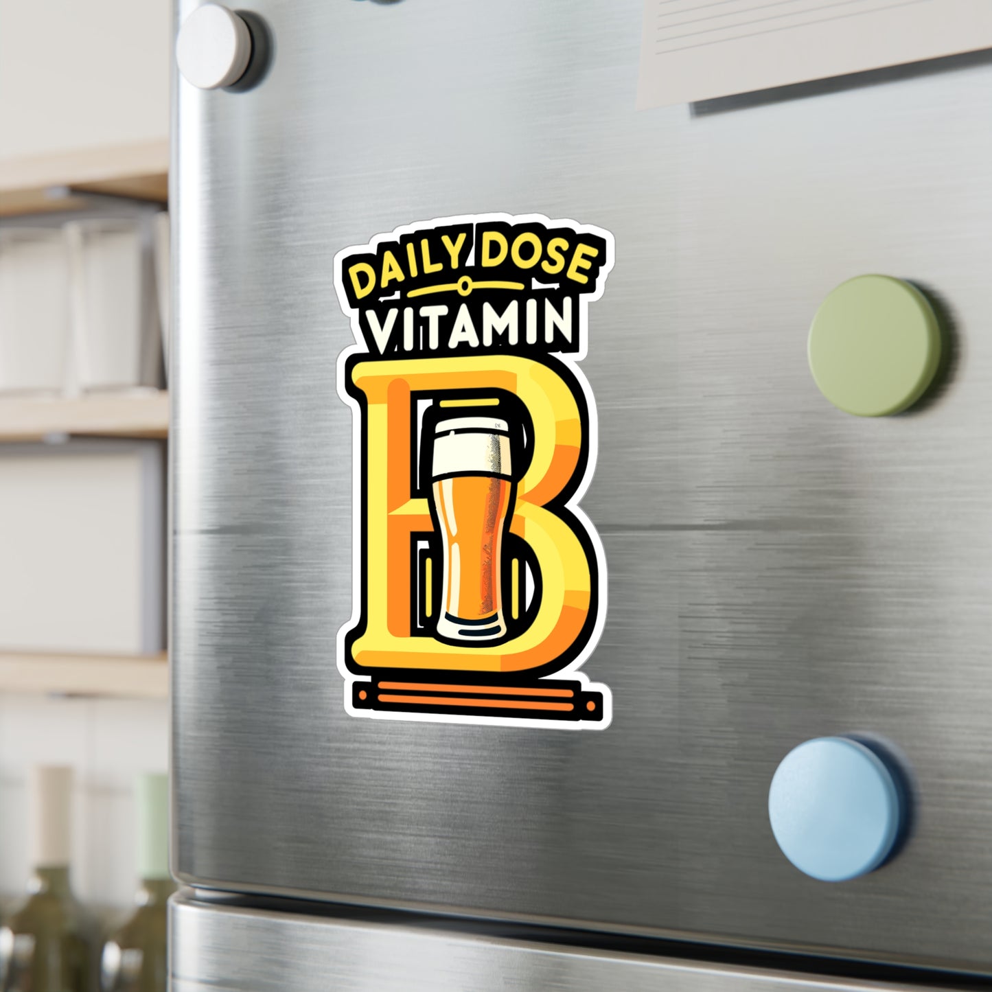 Daily Dose Vitamin B - Craft-beer Sticker for Laptop Sticker. Water Bottle Sticker, Vinyl Virginia Decal - Craft-beer Gift