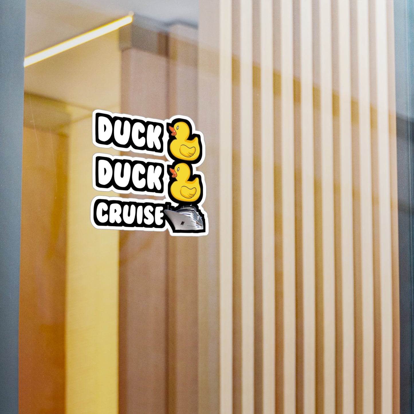 Duck Duck Cruise - Cruising Sticker for Laptop Sticker. Water Bottle Sticker, Vinyl Cruise-ship Decal - Cruising Gift