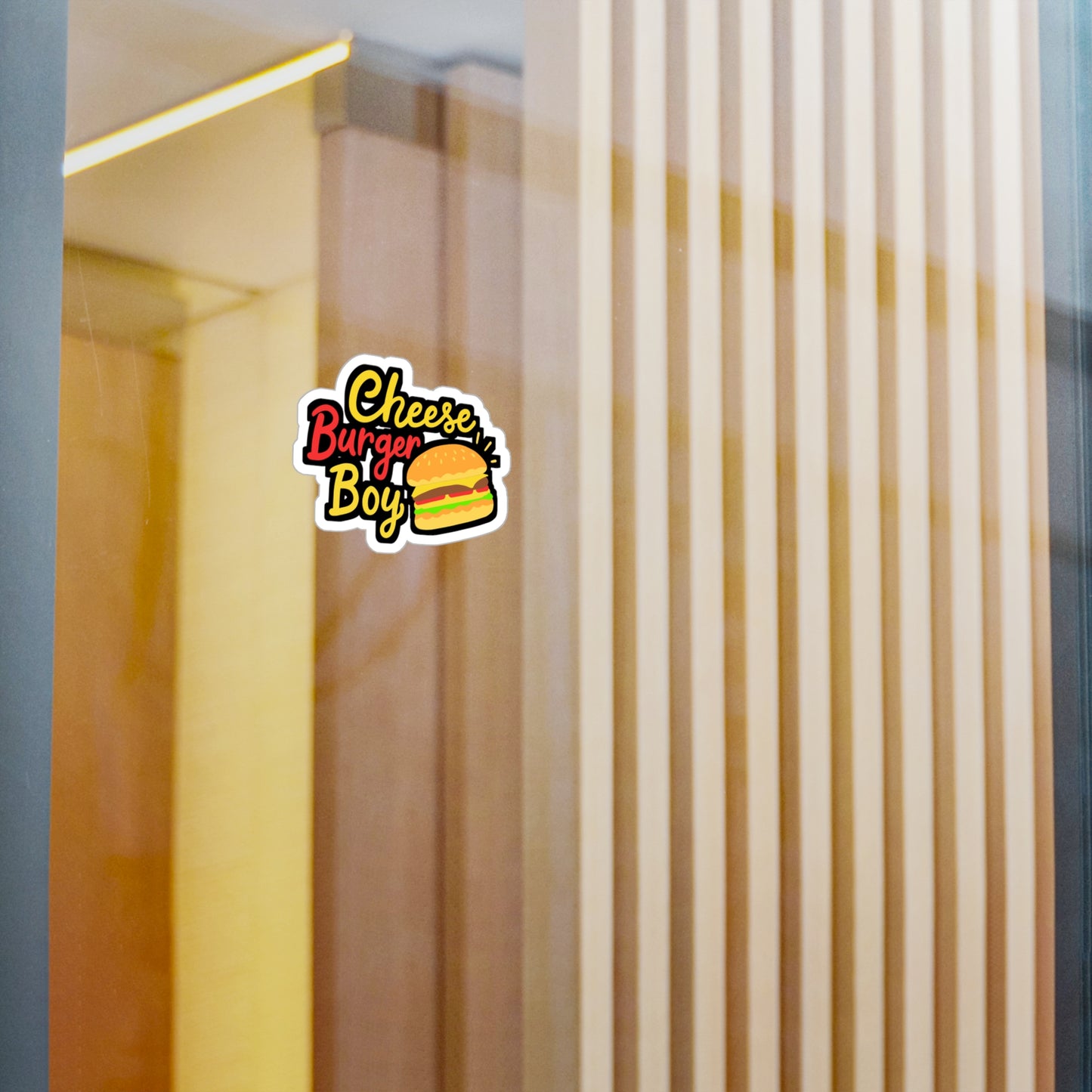 Cheeseburger Boy - Cheeseburger Sticker for Laptop Sticker. Water Bottle Sticker, Vinyl Buns Decal - Cheeseburger Gift