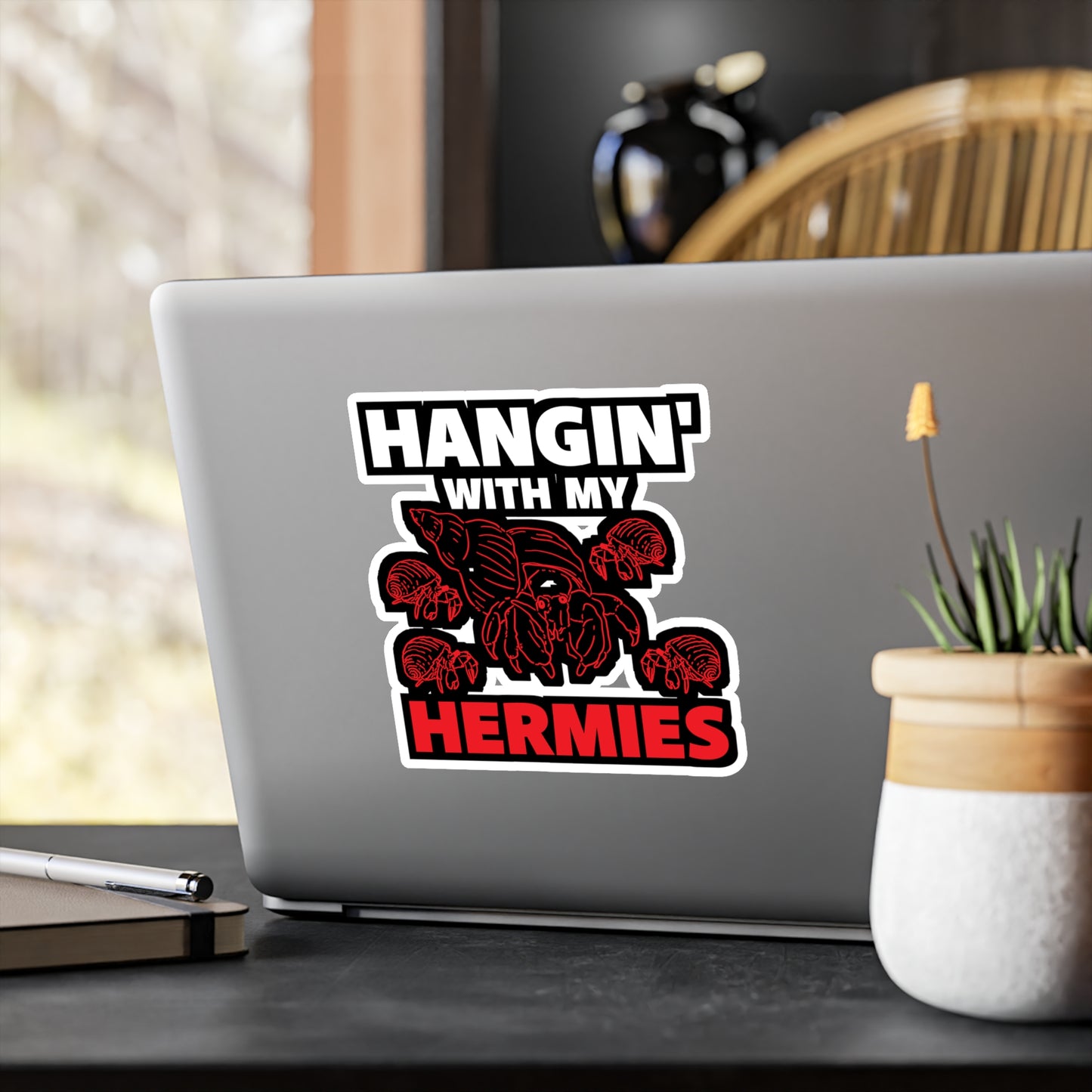 Hangin' With My Hermies - Hermit Sticker for Laptop Sticker. Water Bottle Sticker, Vinyl Hermies Decal - Hermit Gift